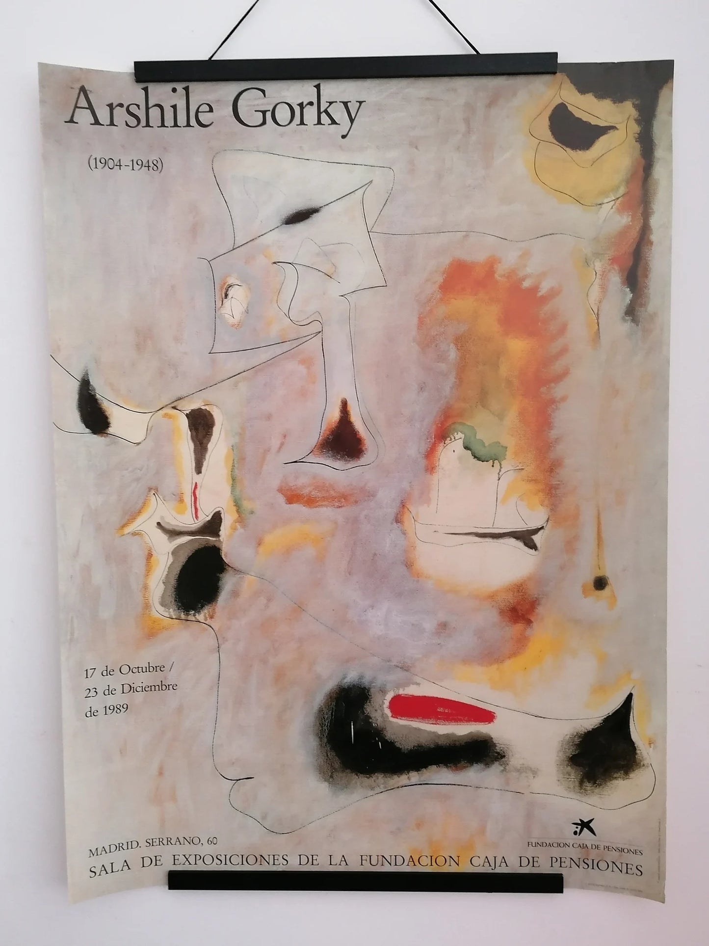 1989 Arshile Gorky Exhibition Poster Madrid