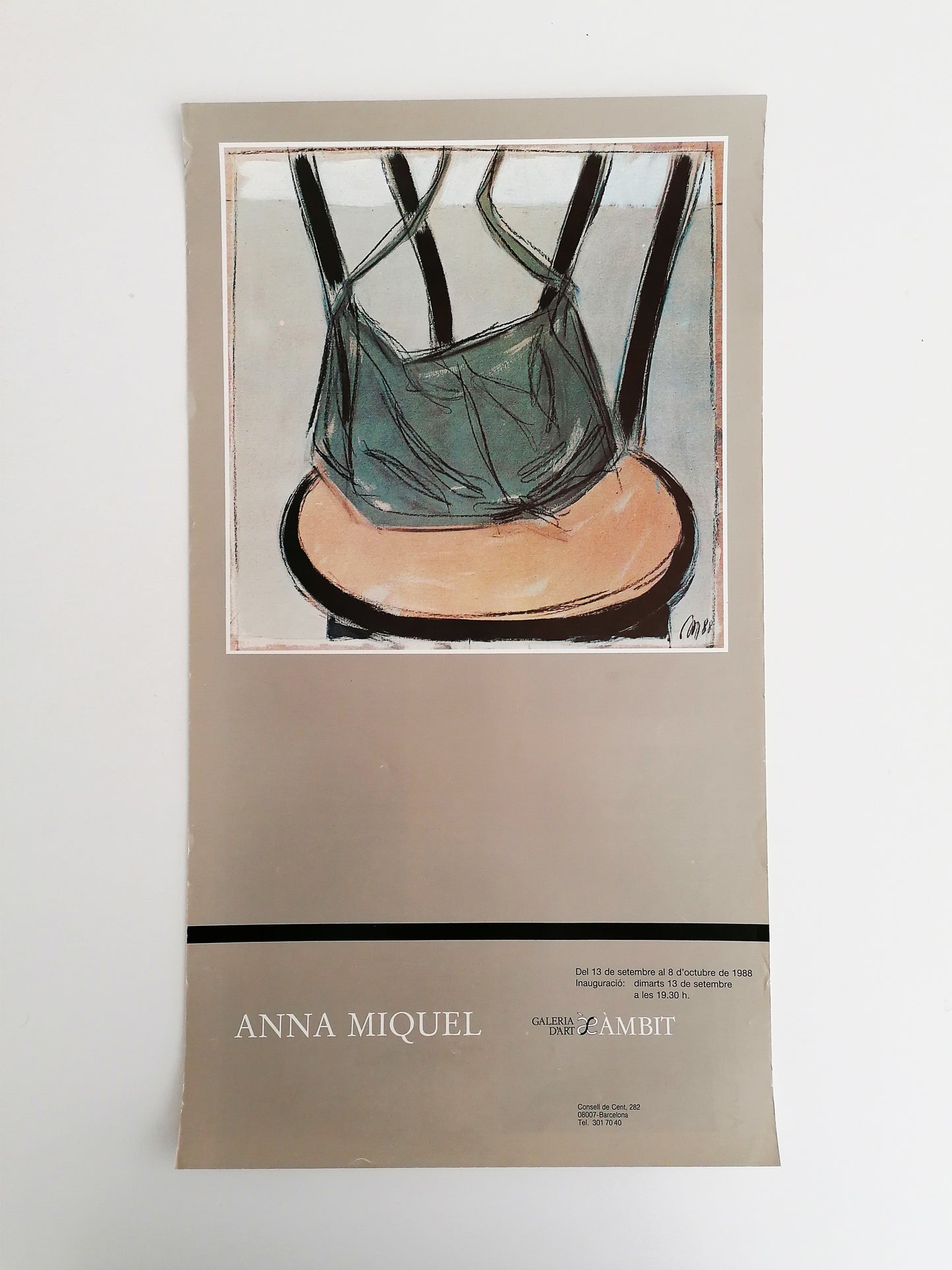 1988 Anna Miquel Small Exhibition Poster