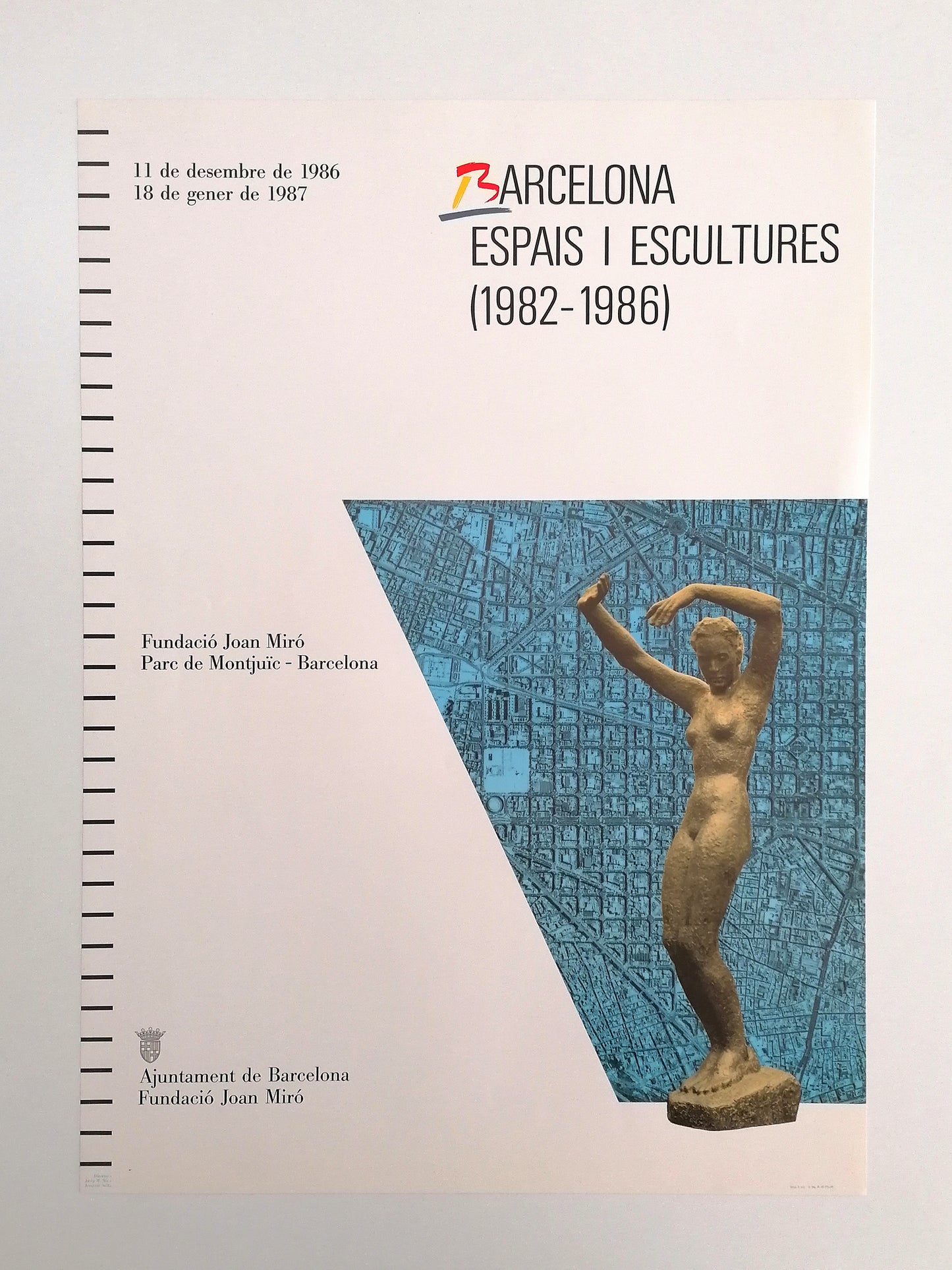 1987 Barcelona Sculptures Large Poster Exhibition