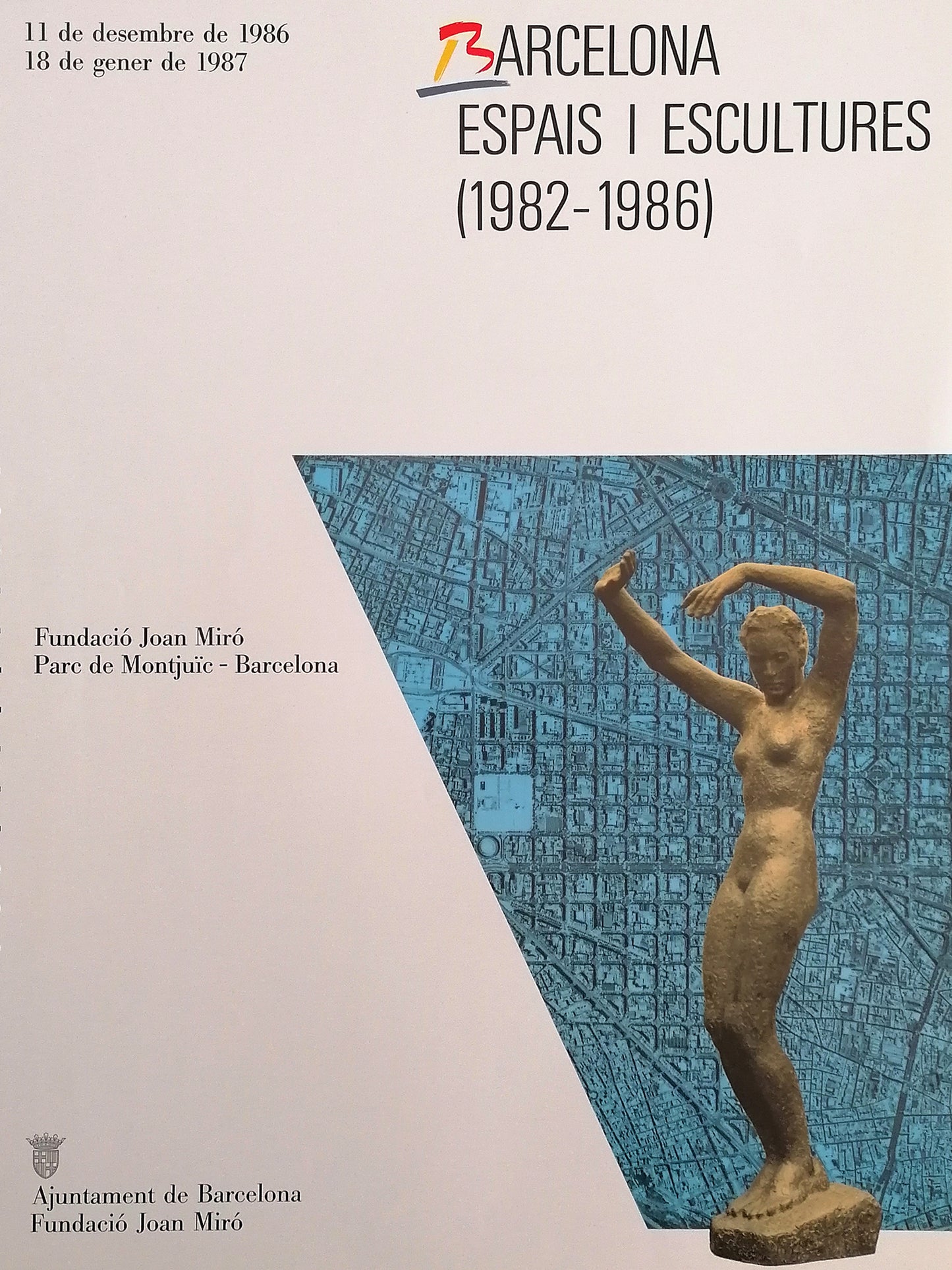 1987 Barcelona Sculptures Large Poster Exhibition