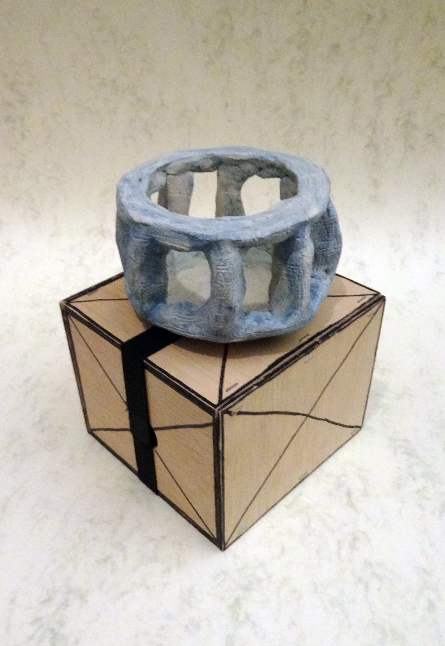 Wabi Sabi Blue Ceramic Unique Piece