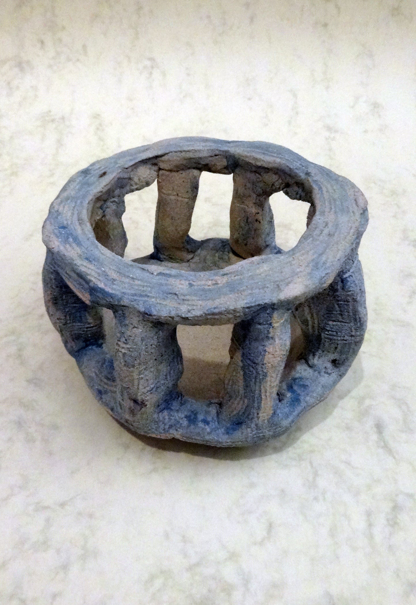 Wabi Sabi Blue Ceramic Unique Piece