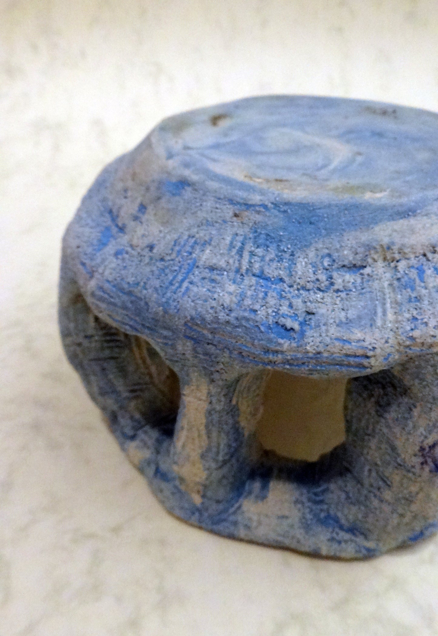 Wabi Sabi Blue Ceramic Unique Piece
