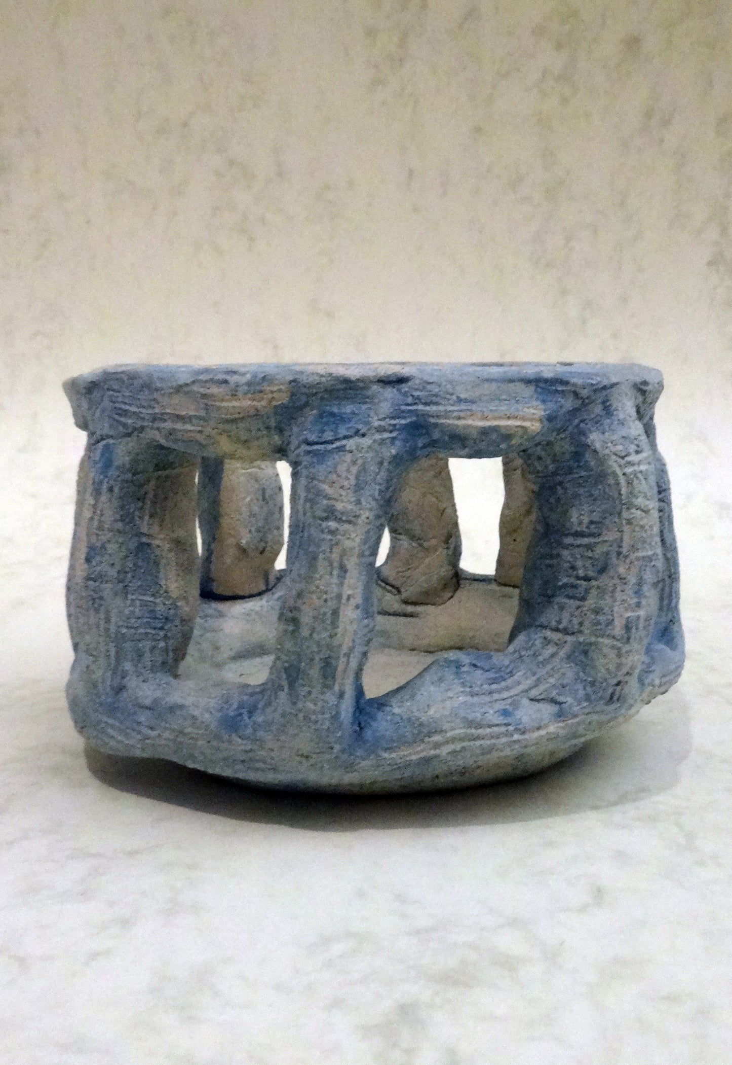 Wabi Sabi Blue Ceramic Unique Piece