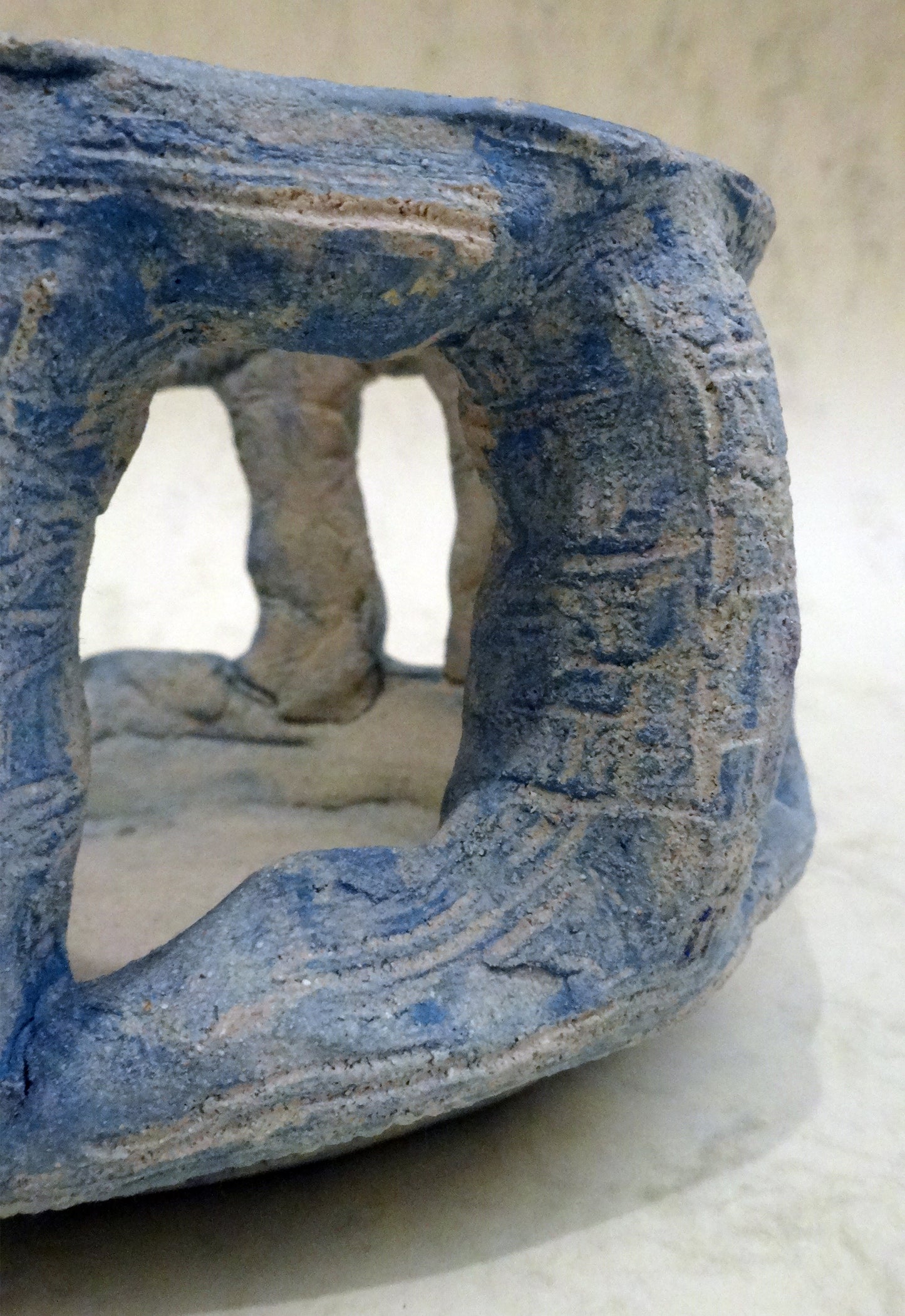 Wabi Sabi Blue Ceramic Unique Piece