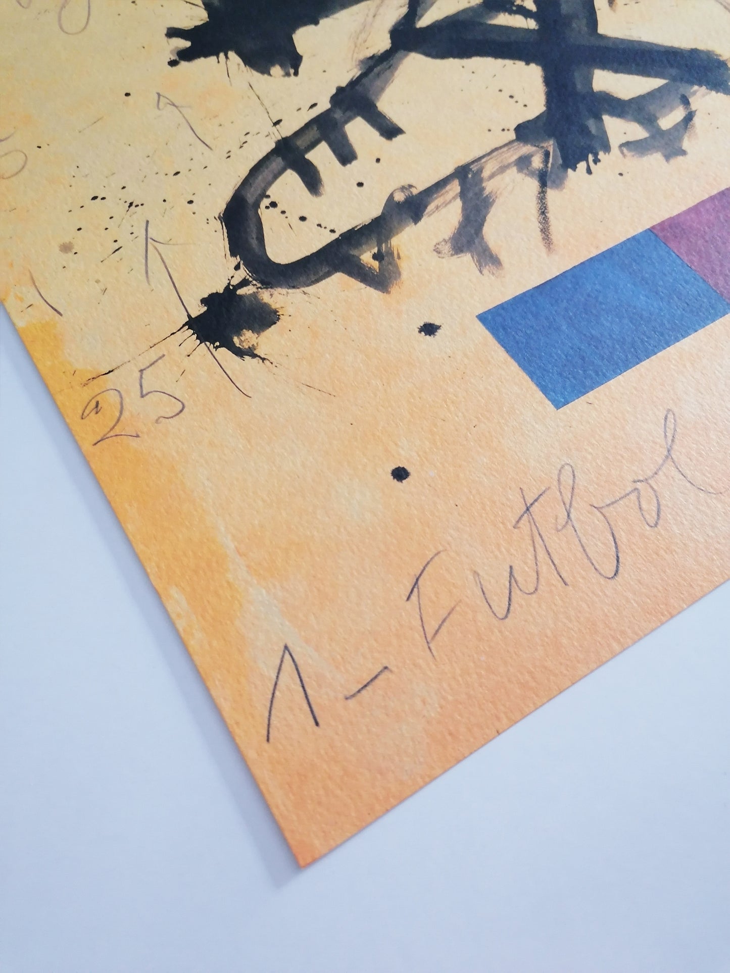 Fc Barcelona by Antoni Tapies Art Signed in Plate