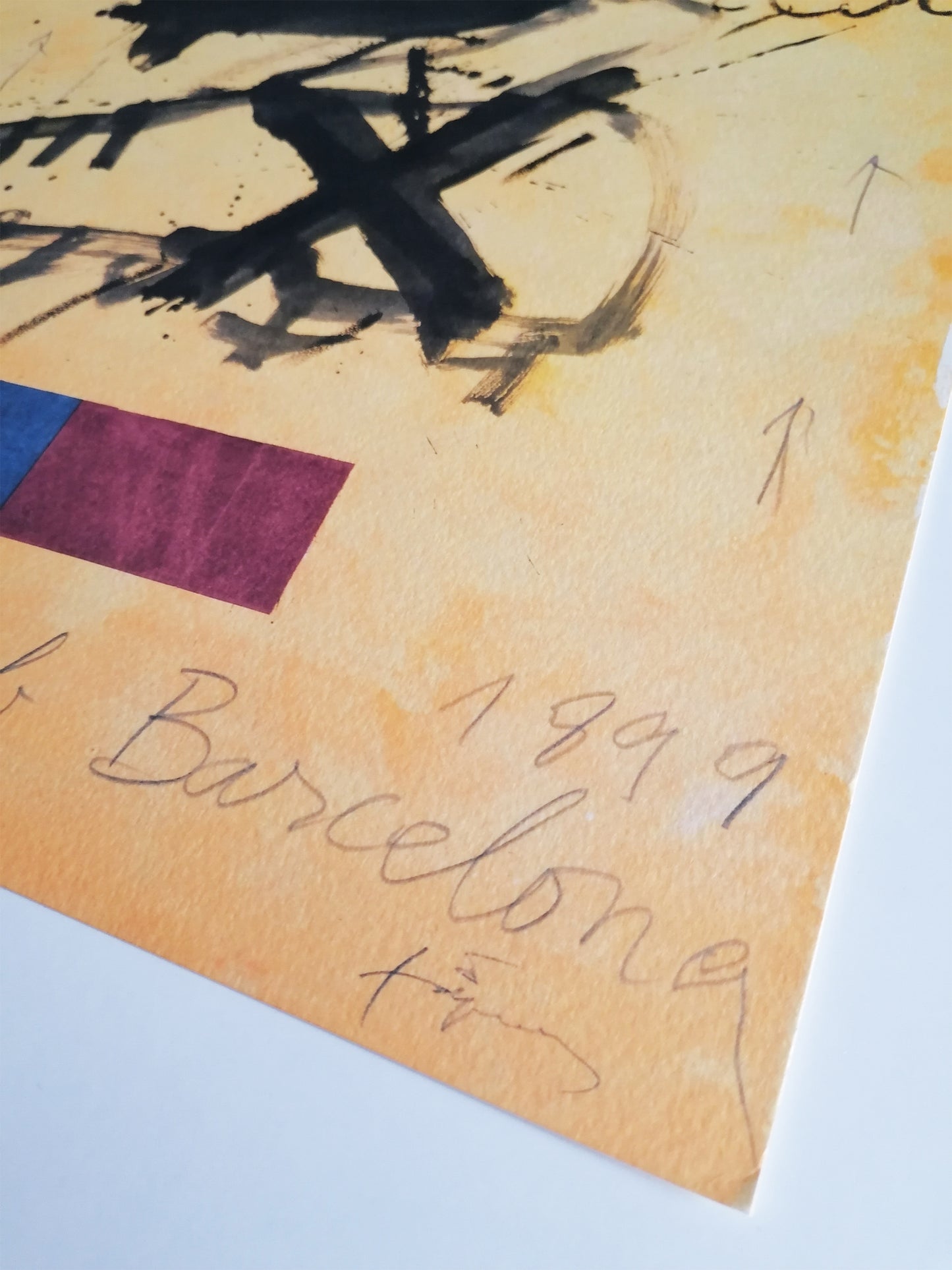 Fc Barcelona by Antoni Tapies Art Signed in Plate