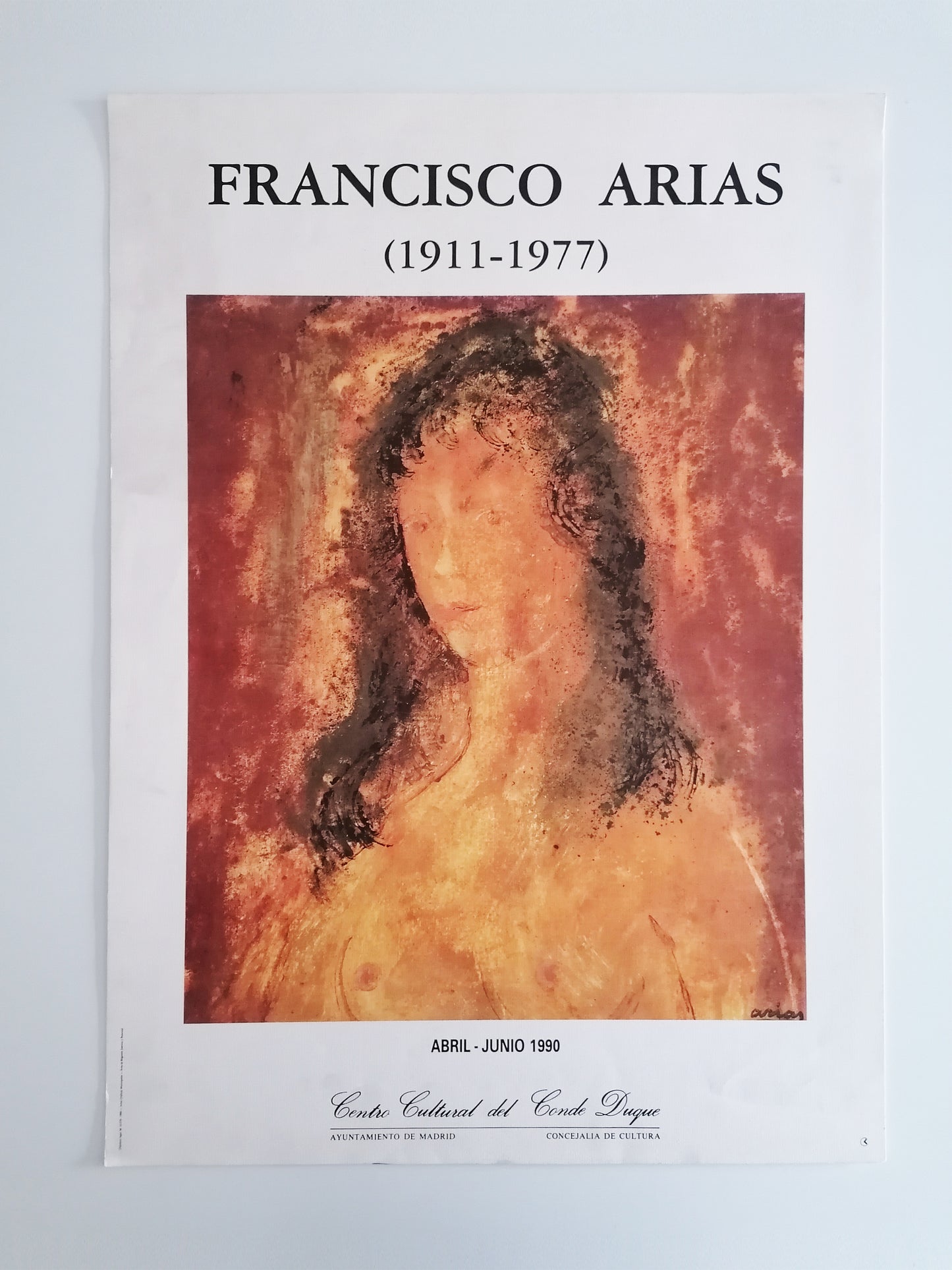 1990 Franco Arias Exhibition Poster Women Portrait