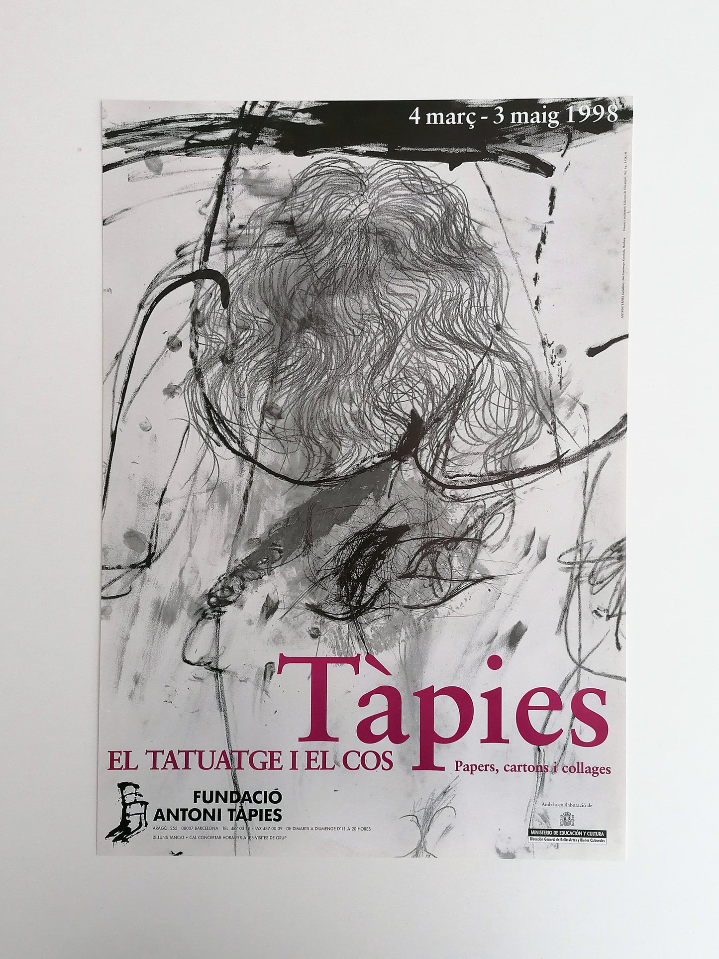 1998 Tapies Tatuatge i el Cos Small Poster