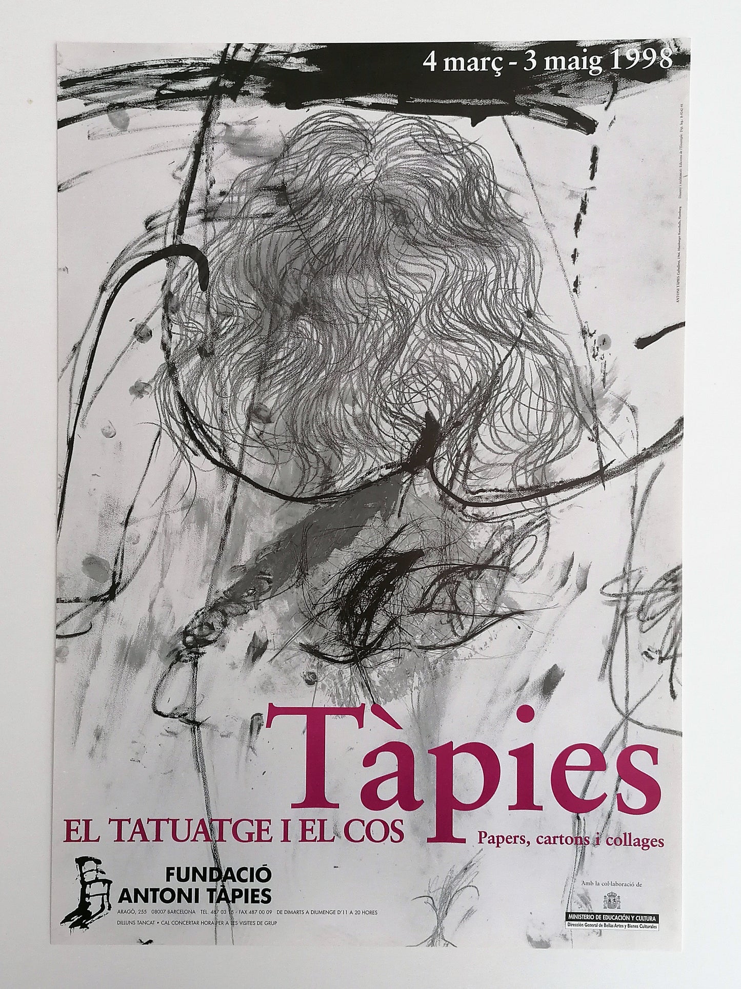 1998 Tapies Tatuatge i el Cos Small Poster