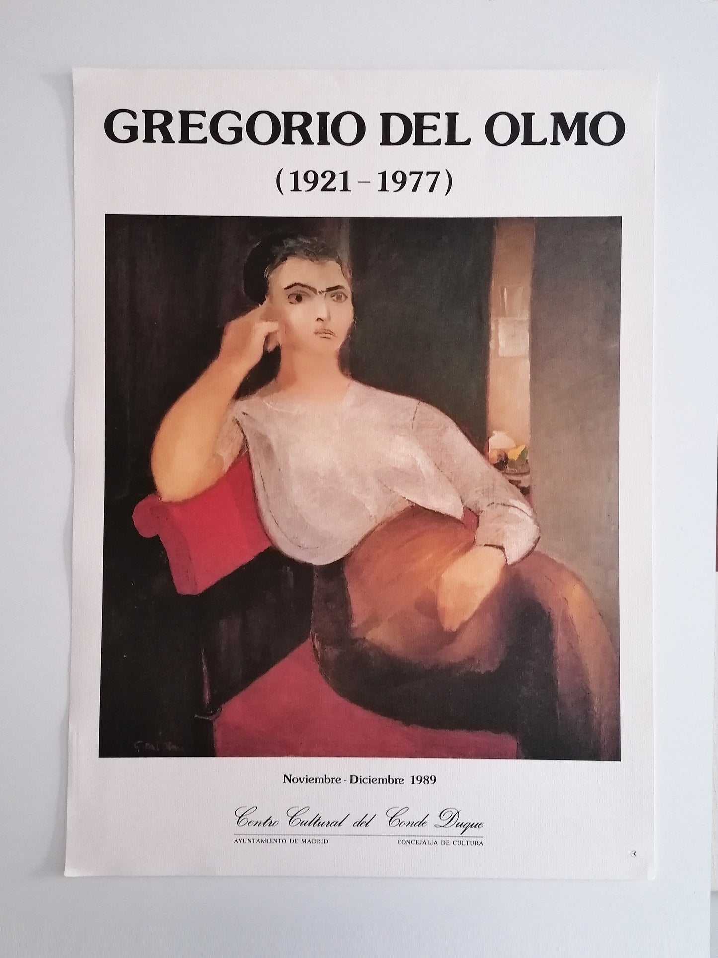 1989 Gregorio Olmo Exhibition Poster Women Portrait