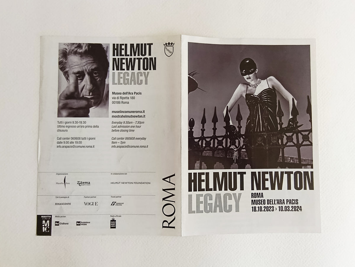 2023 Helmut Newton Museo dell'Ara Pacis Roma Art Exhibition Invitation