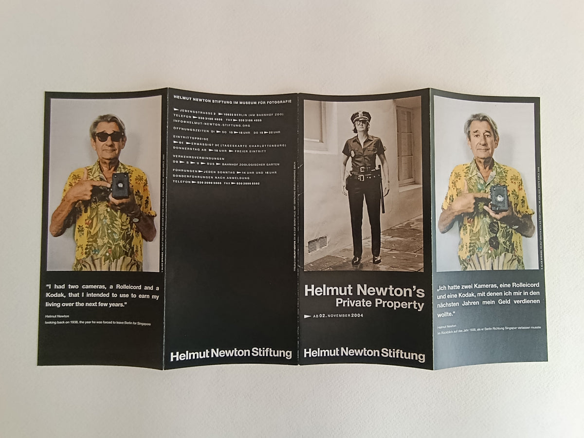 2004 Helmut Newton "Private Property" Museum fur Fotografie Art Brouchure