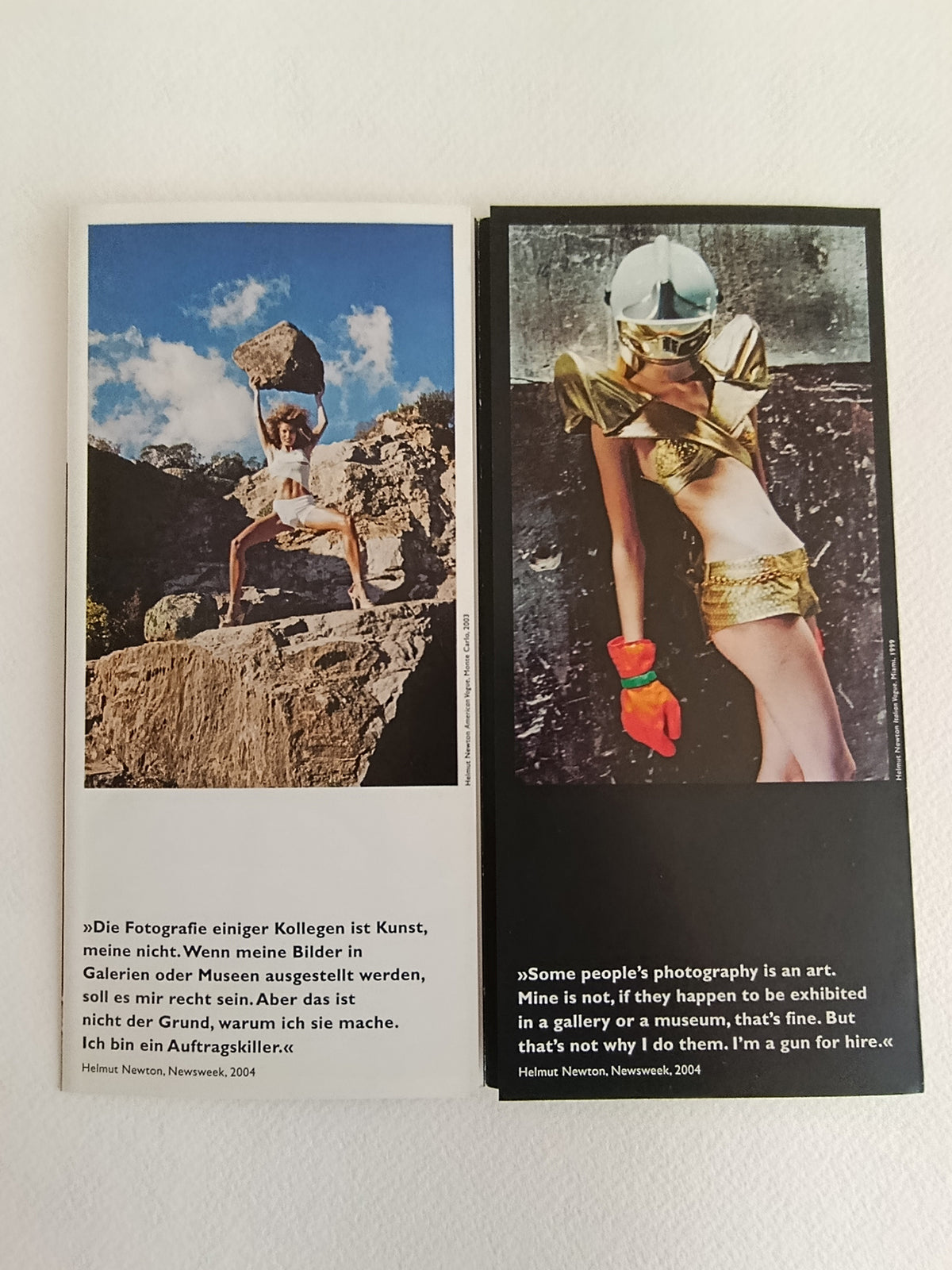 2005 Helmut Newton "A Gun for Hire" Museum fur Fotografie Art Brouchure :