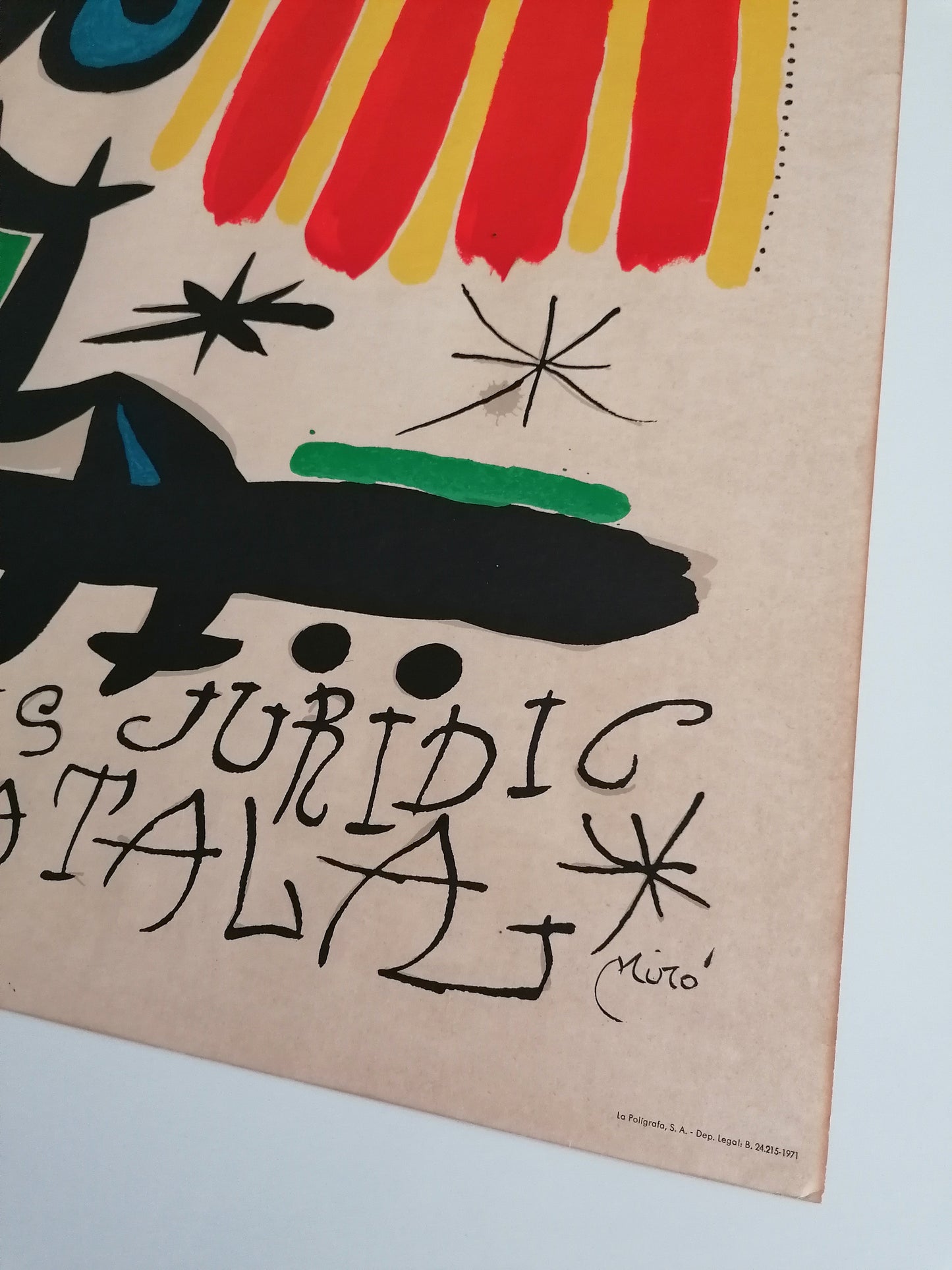1971 Joan Miró Poster Cogreso Jurídico Catalán