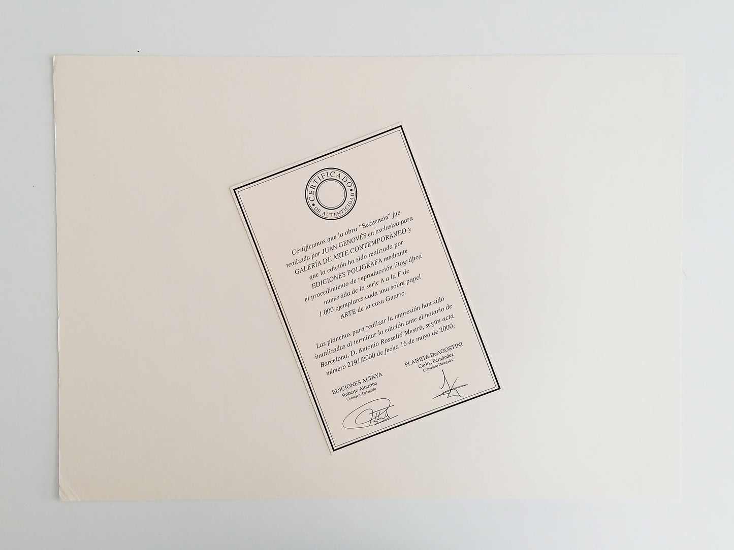 2000 Juan Genovés Art Signed and Numbered