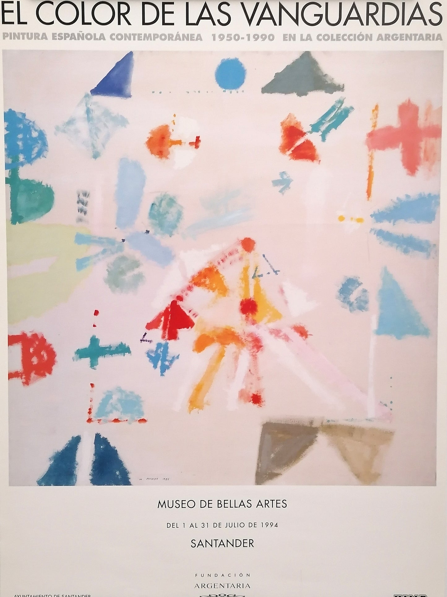 1994 Mompó Avant-garde Colors Large Poster Art Exhibition