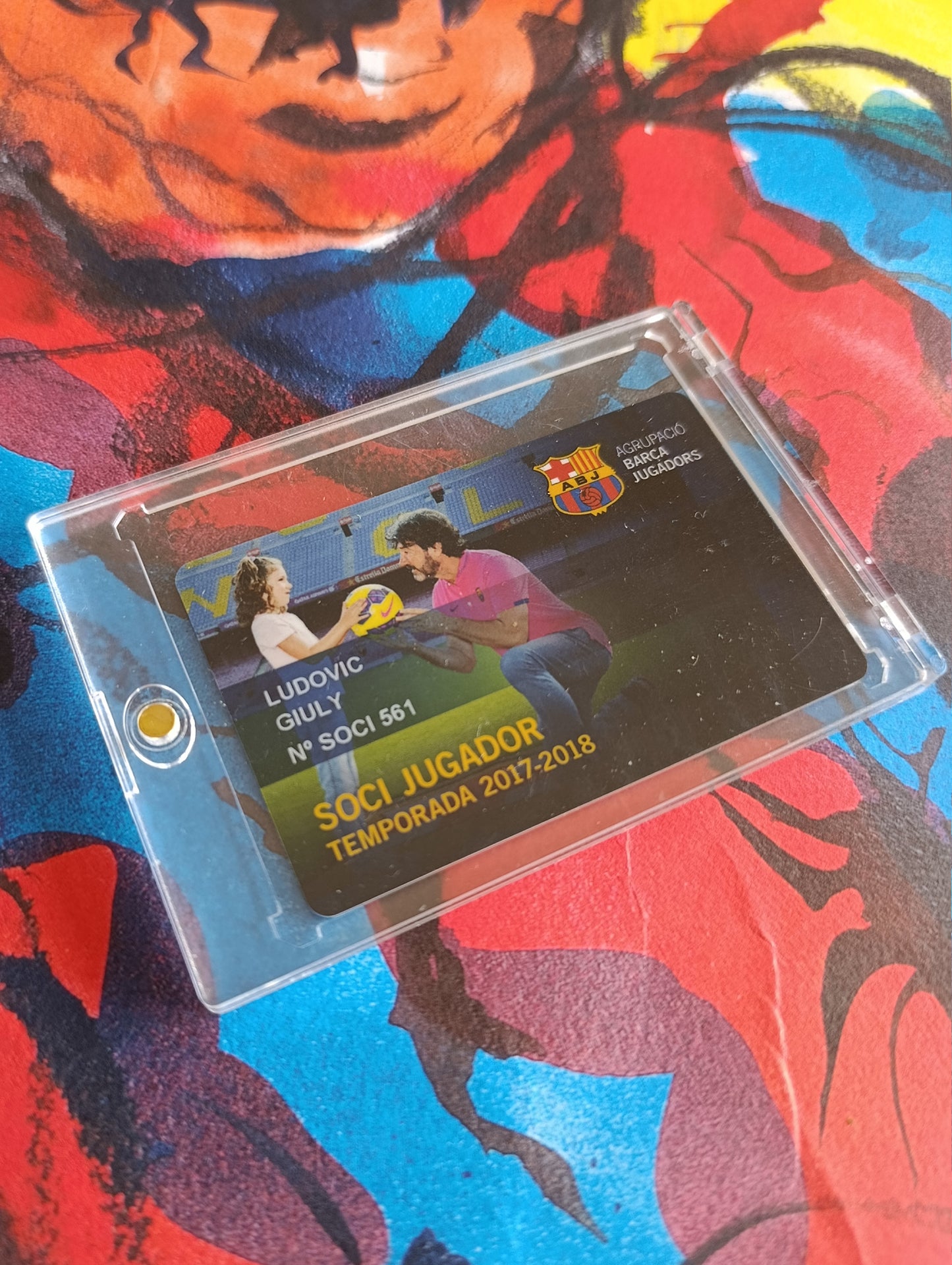 Ludovic Giuly FC Barcelona Membership Card 2017/2018 Season