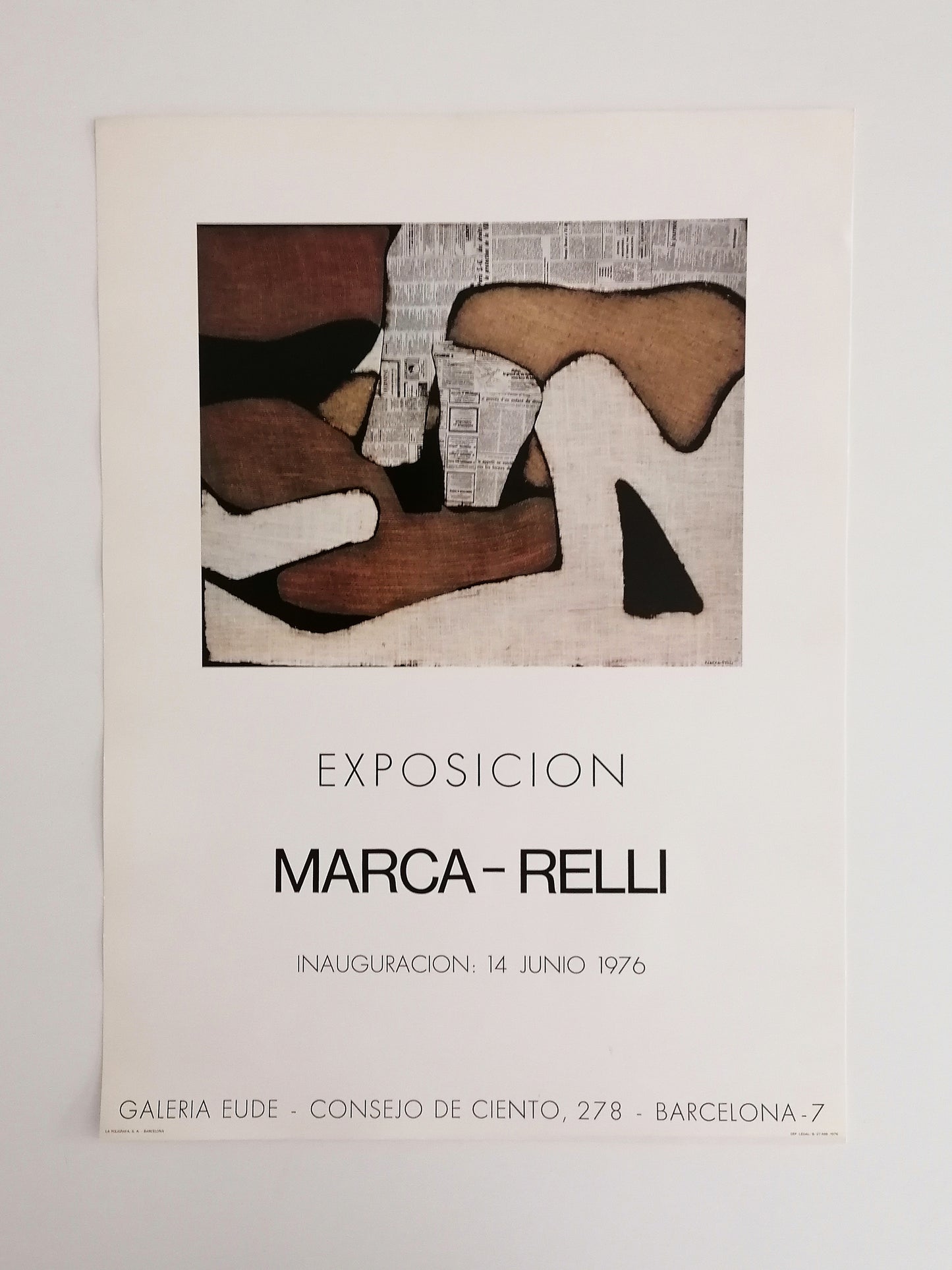 1976 Marca Relli Barcelona Exhibition Poster