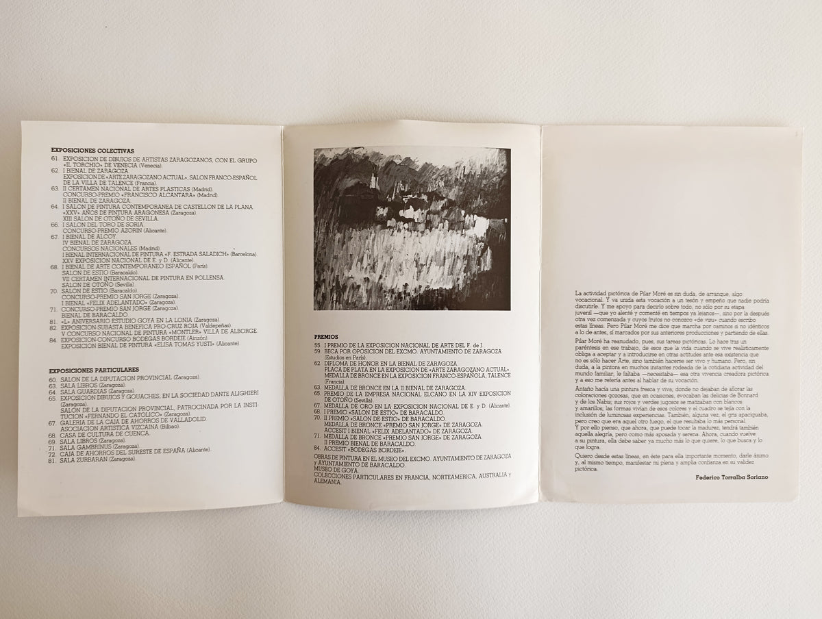 1985 Pilar More Art Exhibition Brochure