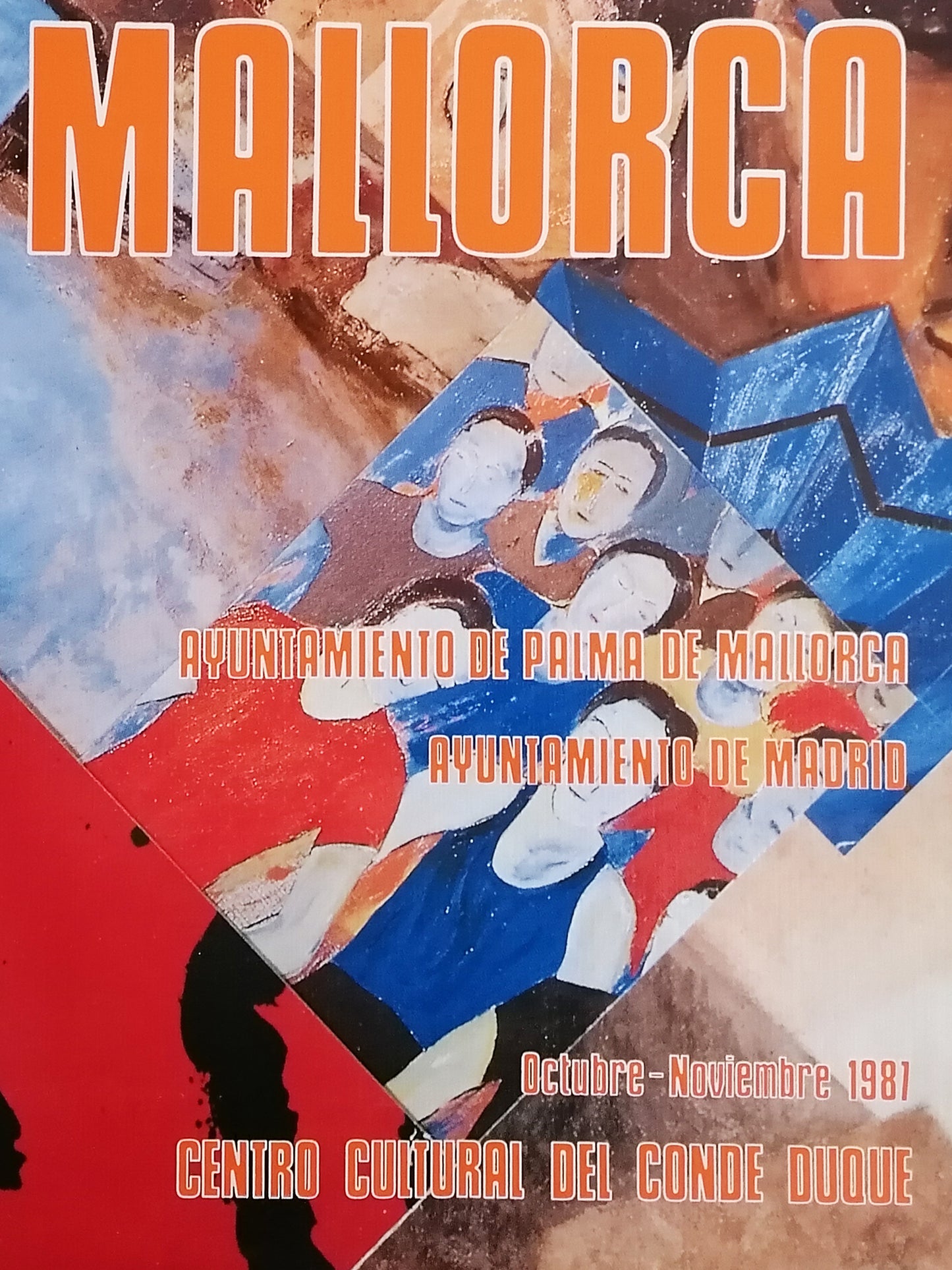 1987 Madrid Exhibition Large Poster "Pintando en Mallorca"