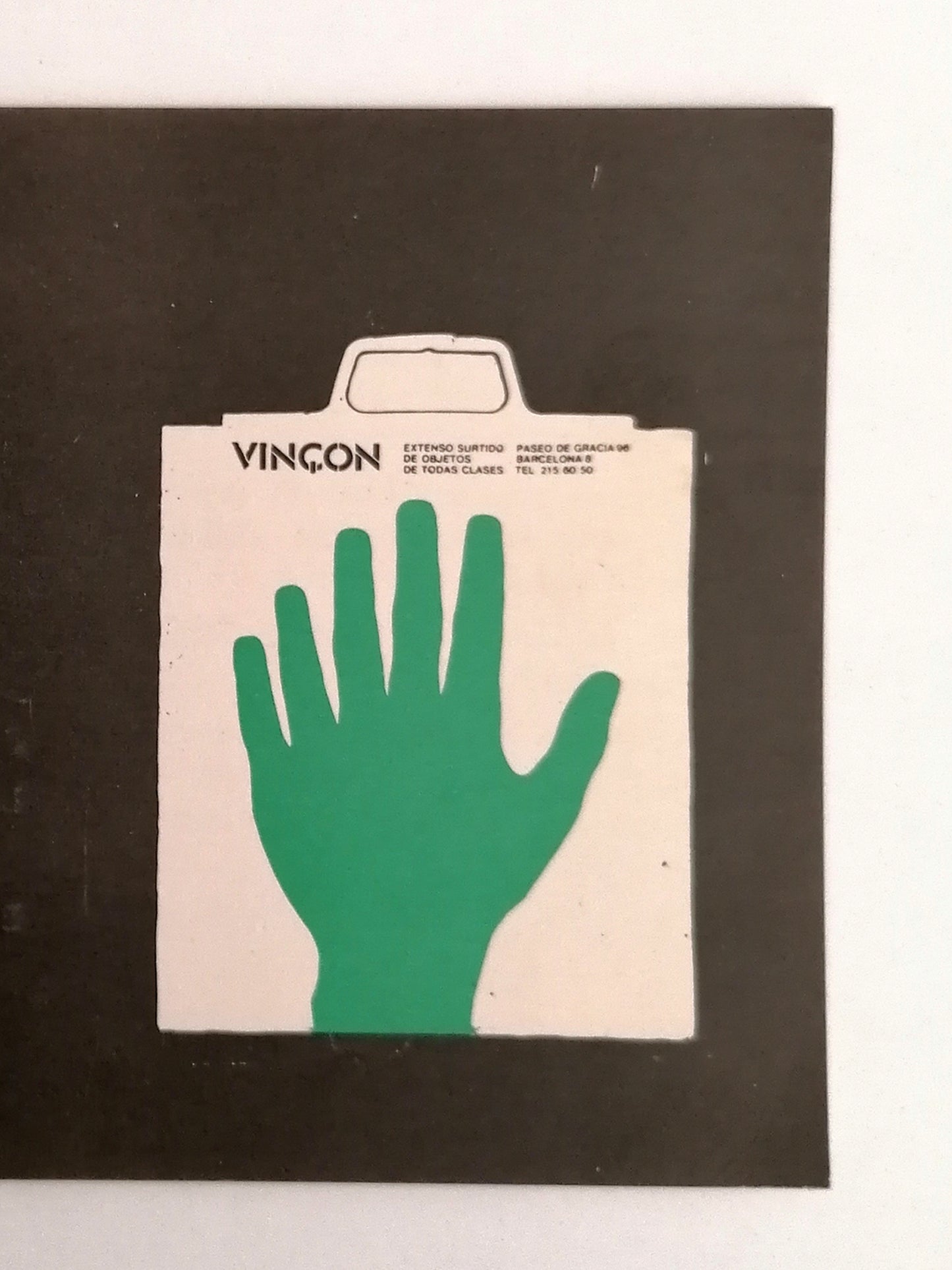 1975 Vinçon Green Hand Six Fingers Postcard to Josep M. Tremoleda