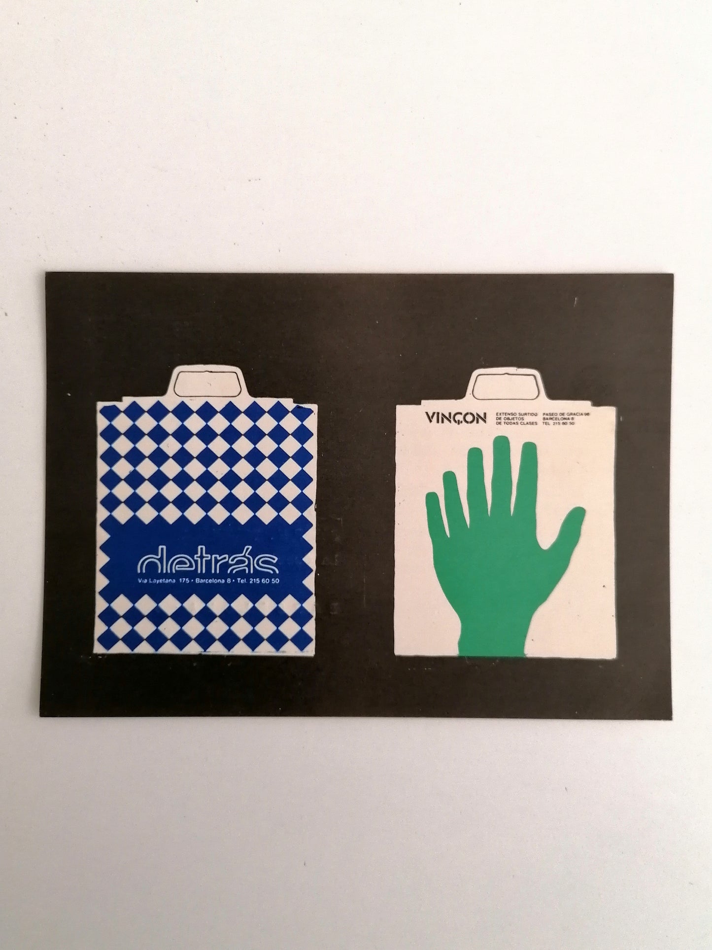 1975 Vinçon Green Hand Six Fingers Postcard to Josep M. Tremoleda
