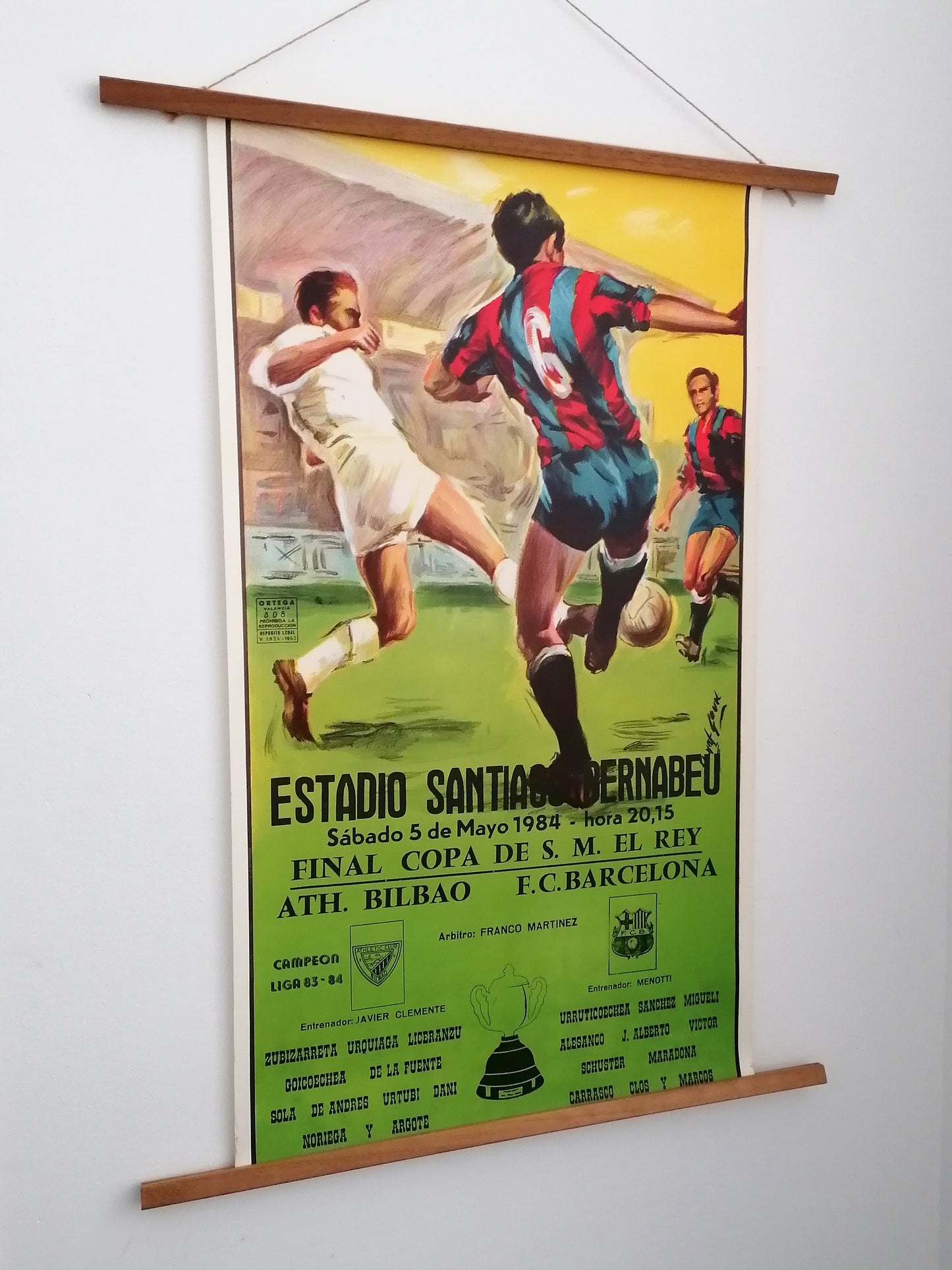 1984 Fc Barcelona Vintage Poster with Maradona History Match