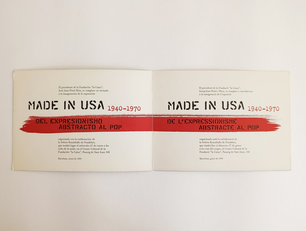 1999 Roy Lichtenstein Art Brochure Collective Exhition