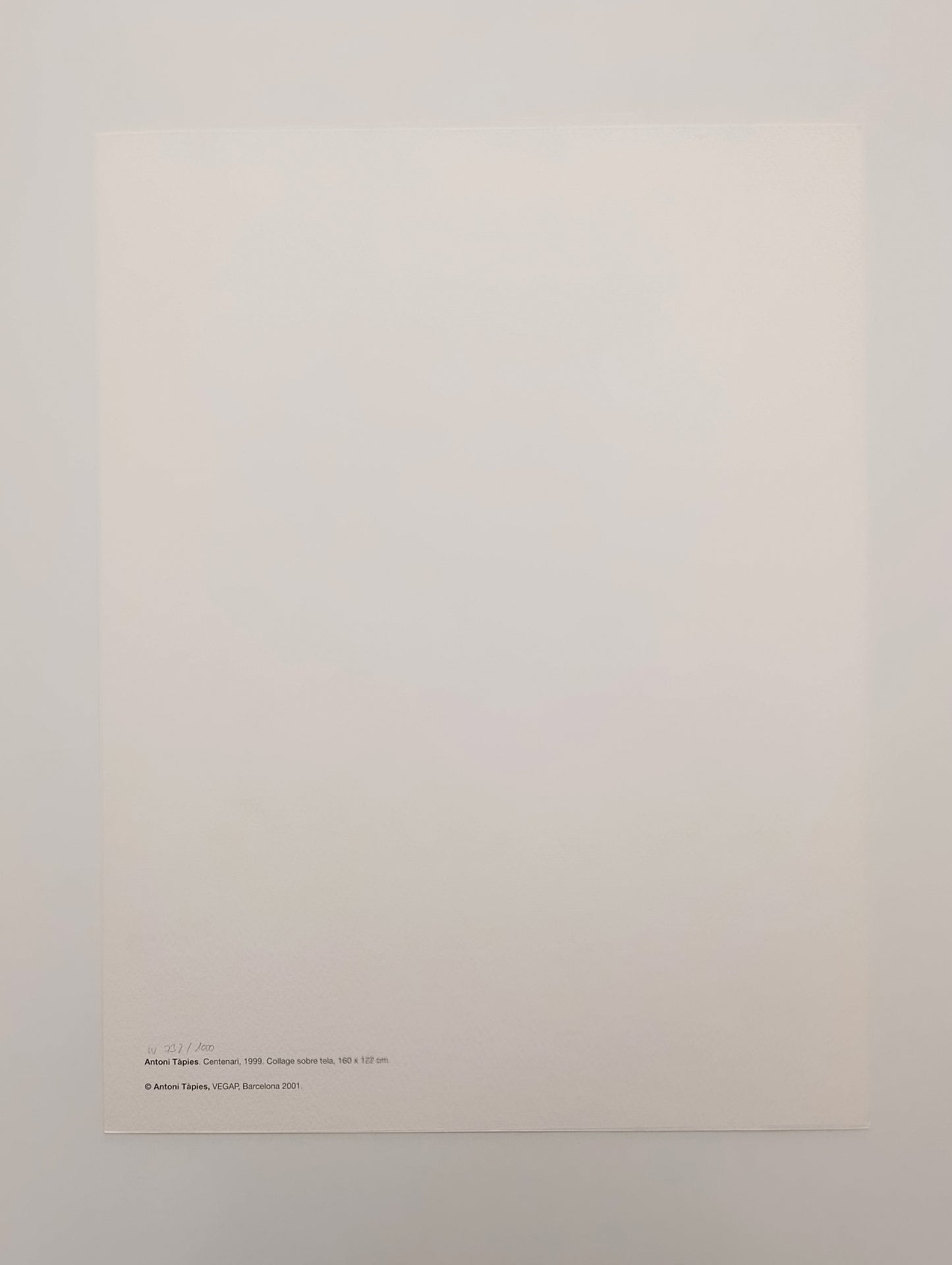 Fc Barcelona by Antoni Tapies Art Signed in Plate