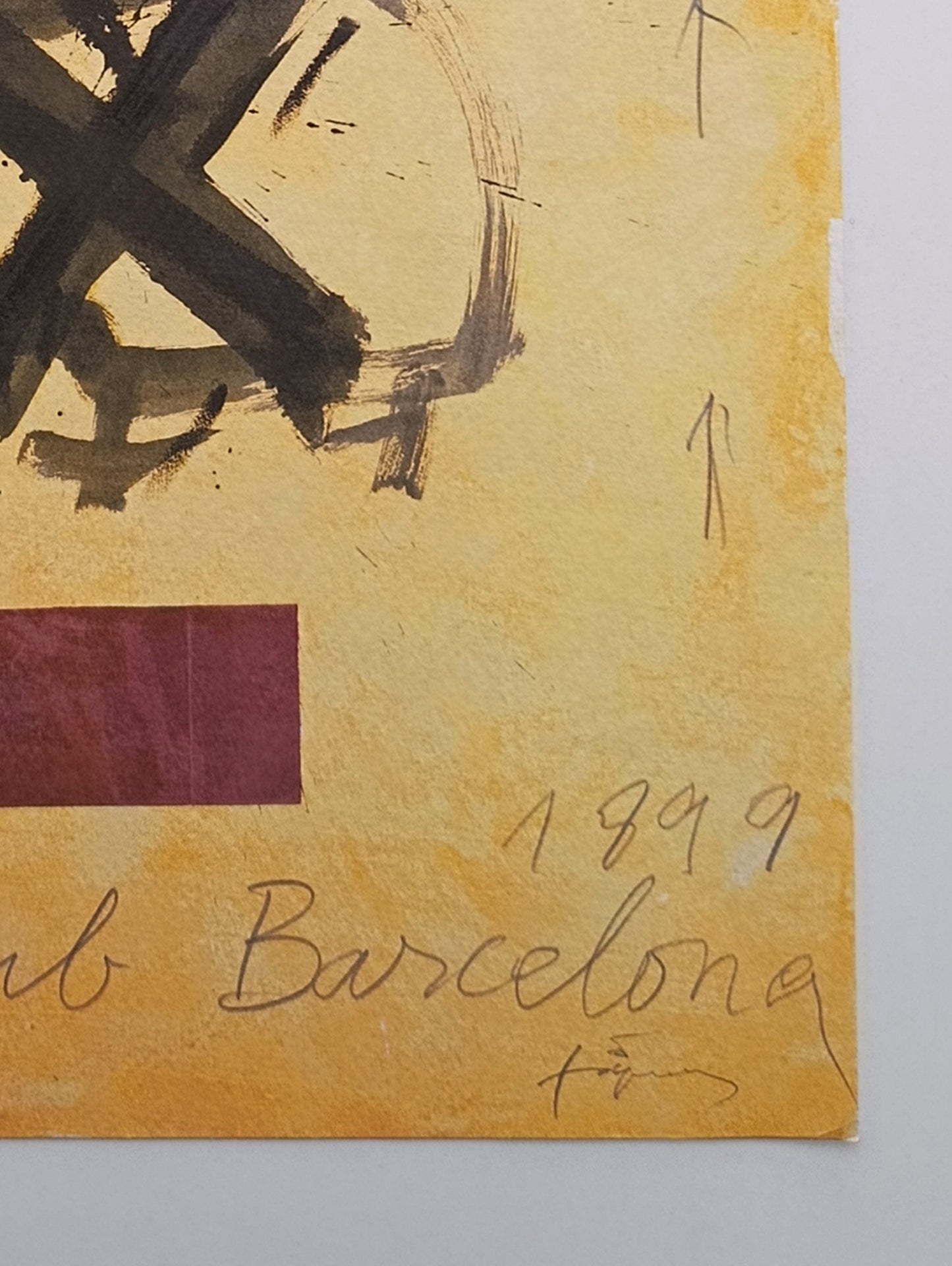 Antoni Tapies Fc Barcelona Original Lithograph