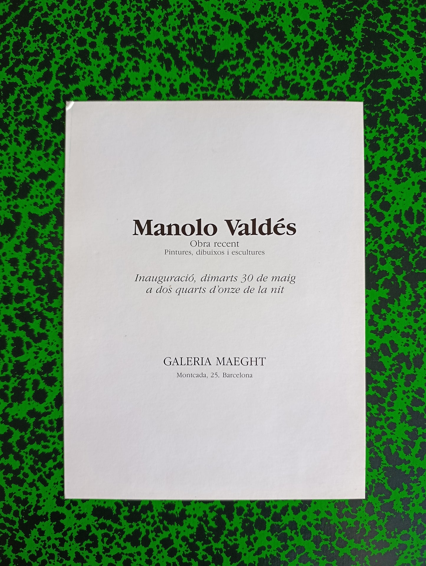 Manolo Valdés at Galería Maeght Barcelona