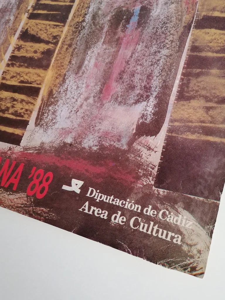 1988 Cadiz Travel Poster from Aduana Building