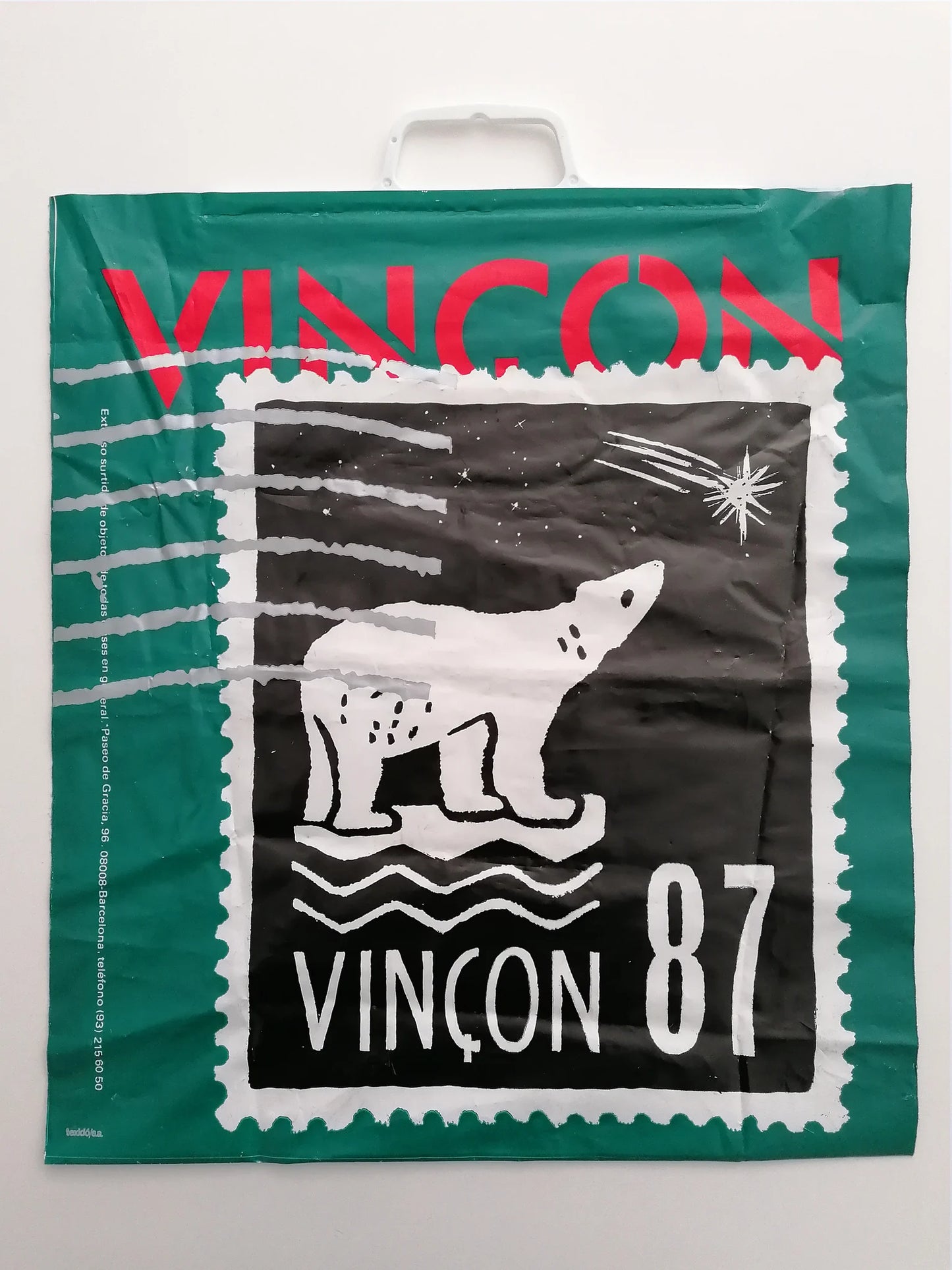 1986 Vinçon Shopping Bag "Polar Bear 87" by Pati Nuñez