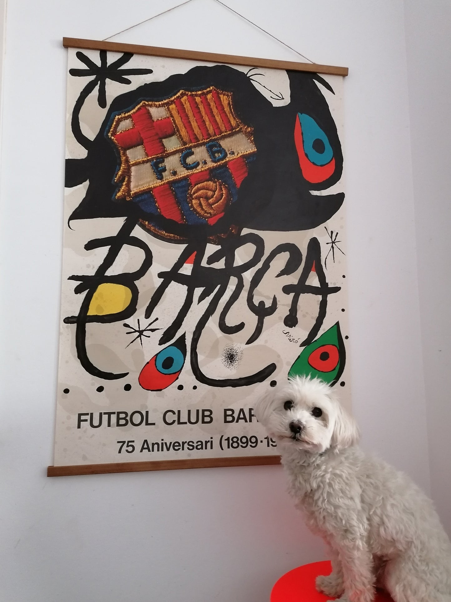 1974 Large Poster Fc Barcelona "Barça" by Joan Miró