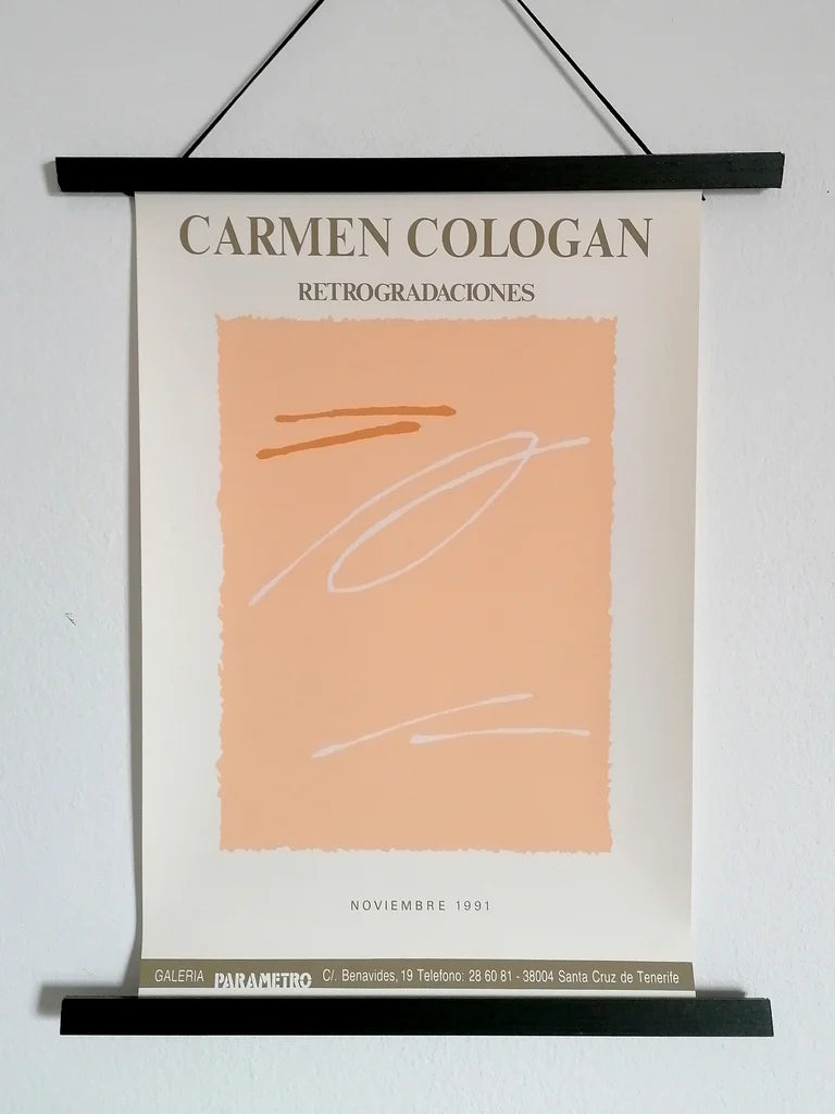 1991 Carmen Clogan Small Poster Santa Cruz Tenerife Exhibition