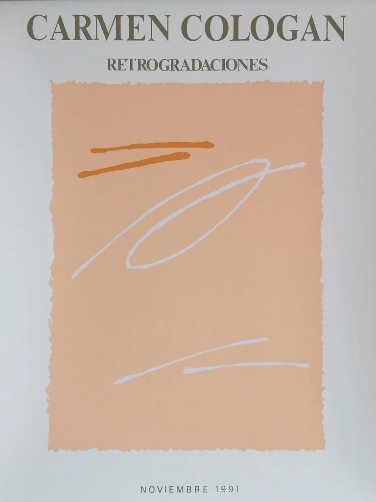 1991 Carmen Clogan Small Poster Santa Cruz Tenerife Exhibition