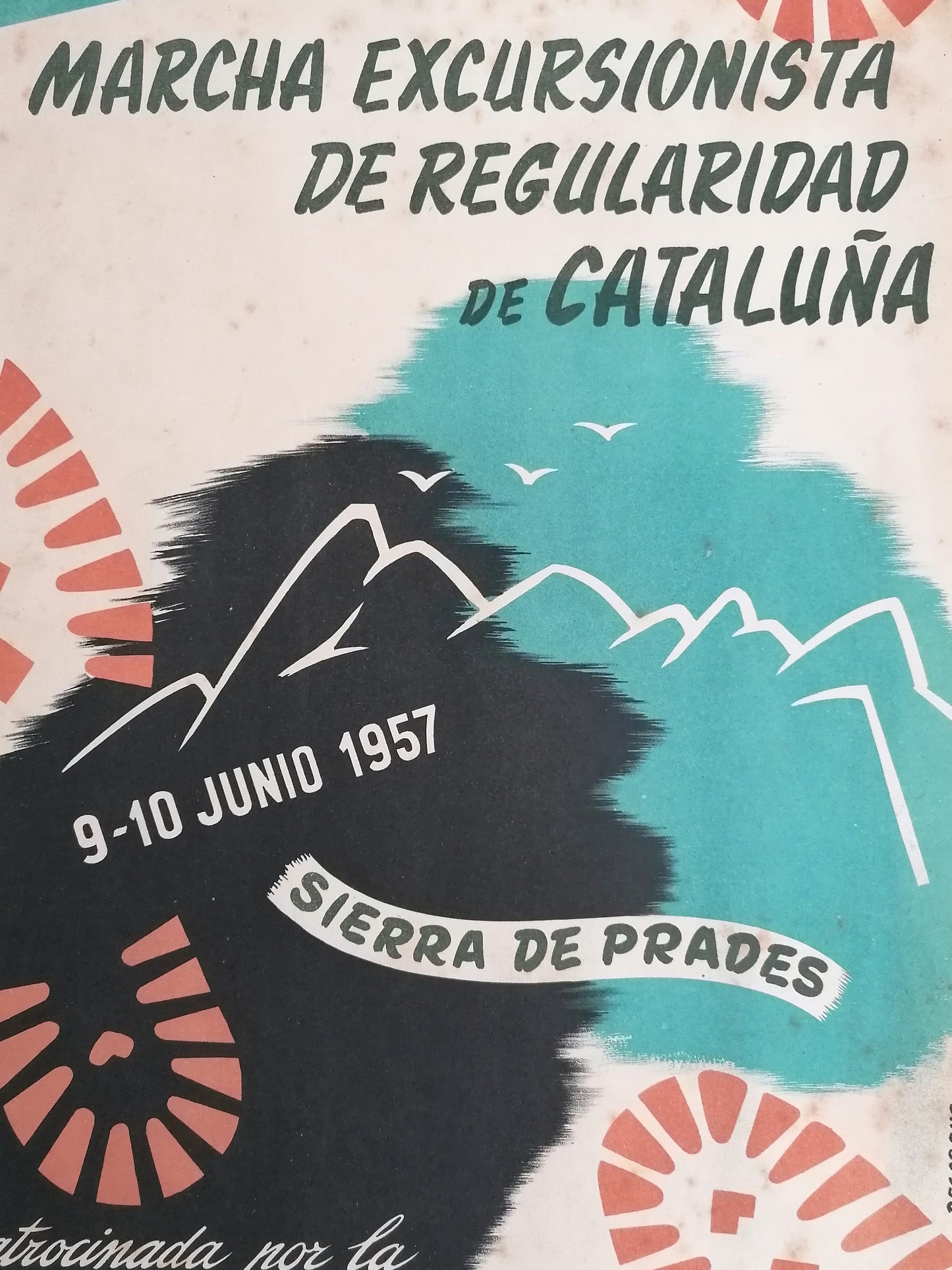 1957 Club Excursionista Pirenaico Antique Poster