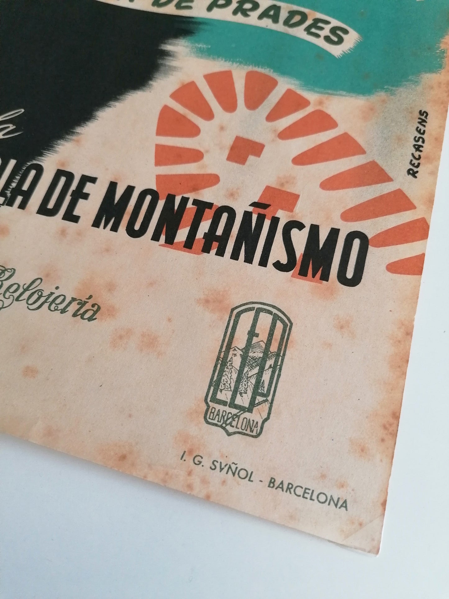 1957 Club Excursionista Pirenaico Antique Poster