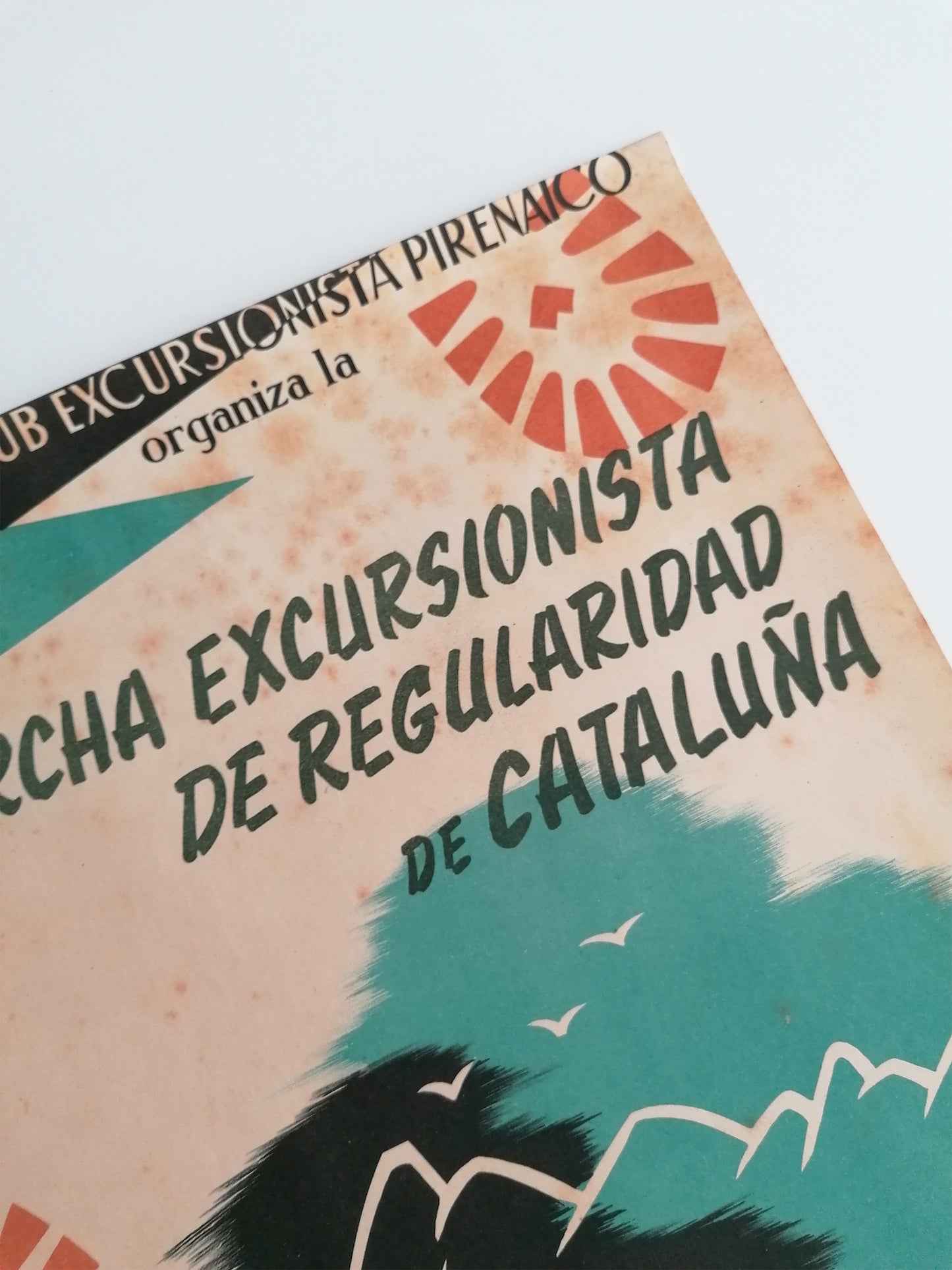 1957 Club Excursionista Pirenaico Antique Poster