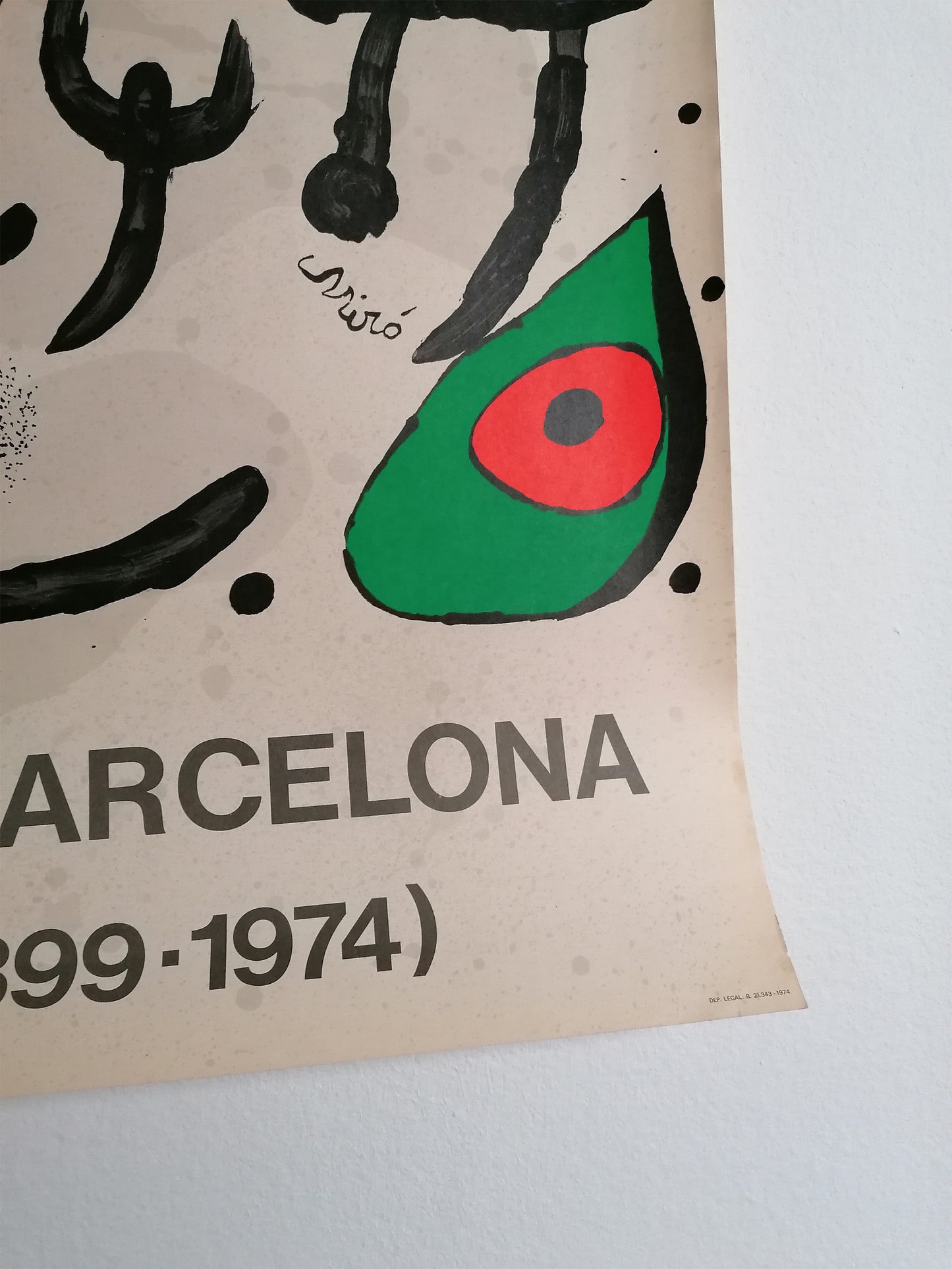 1974 Large Poster Fc Barcelona "Barça" by Joan Miró