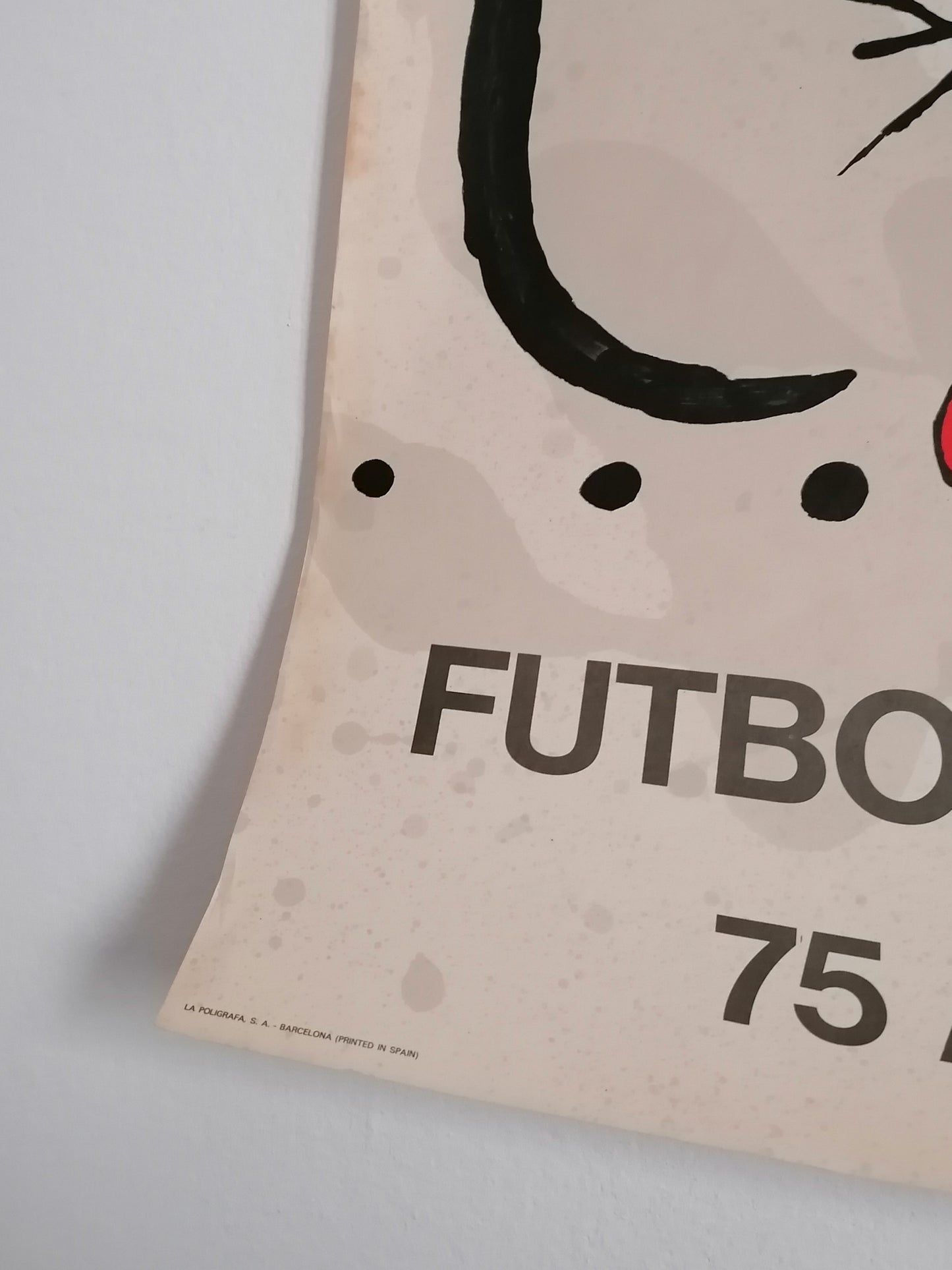 1974 Large Poster Fc Barcelona "Barça" by Joan Miró