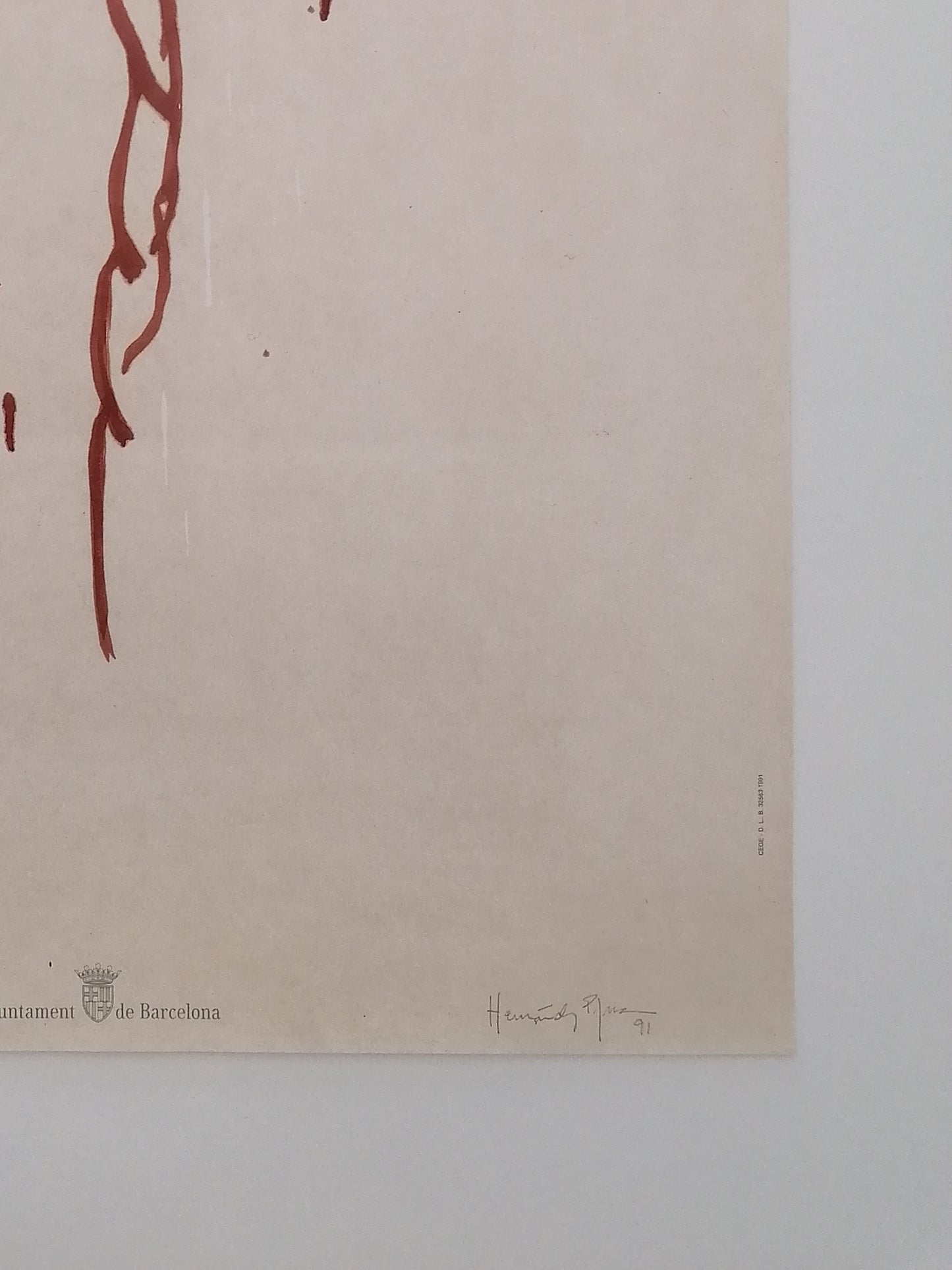 1991 La Mercè Barcelona Poster by Hernandez Pijuán