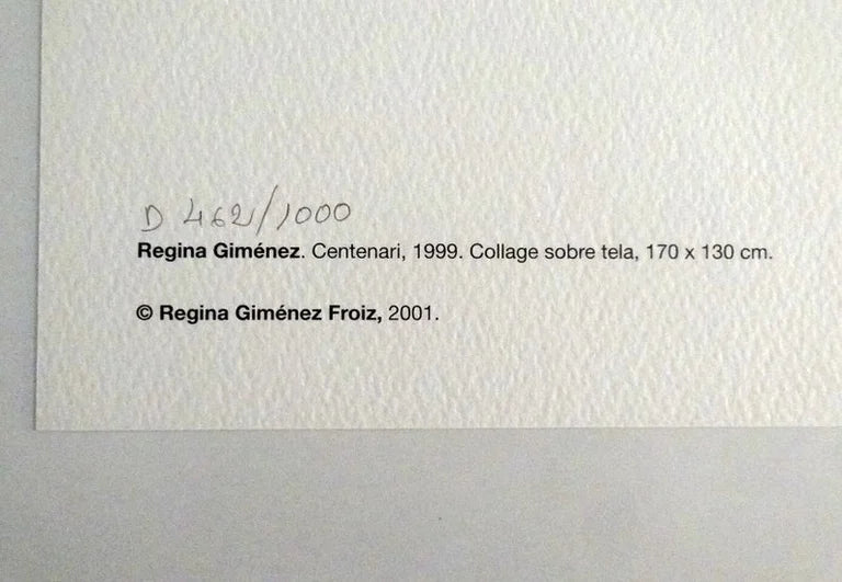 2001 Original colour lithographic work by Regina Giménez Froiz