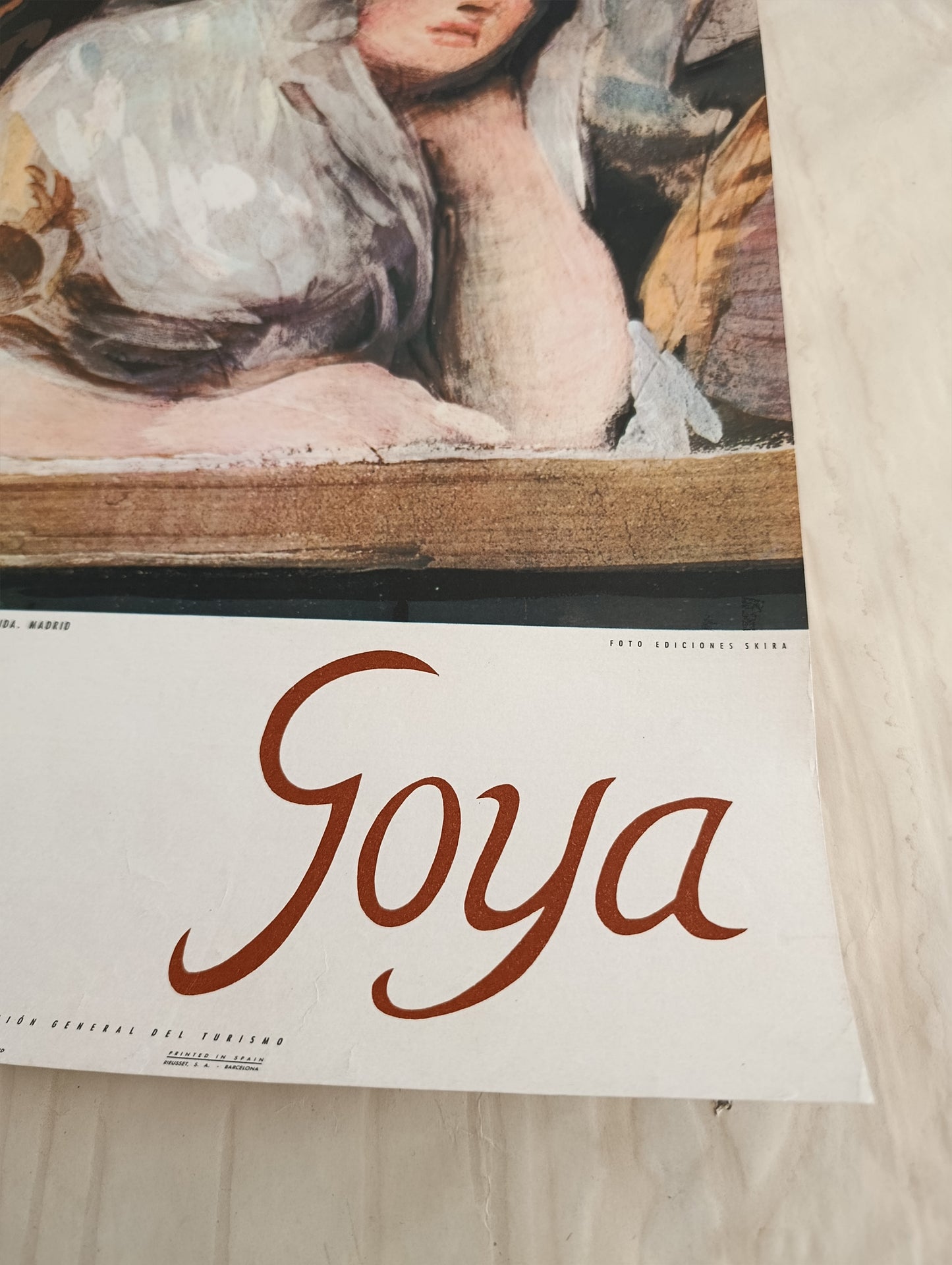1959 Spain Travel Poster Mid Century Decor Goya Art