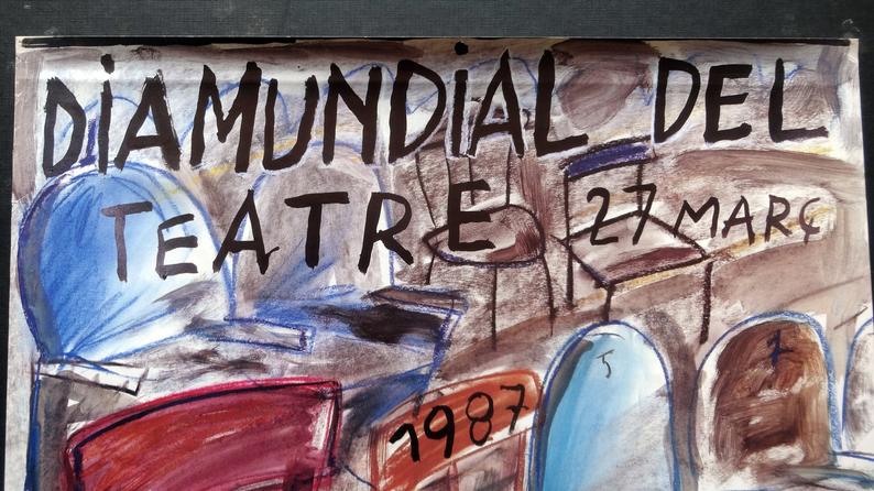 1987 Javier Mariscal Poster Dia del Teatre