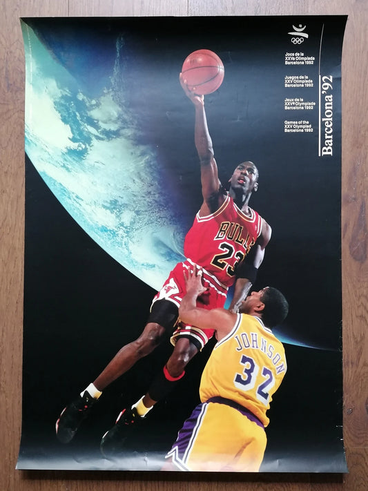 1992 Barcelona Olympic Games Michael Jordan Poster