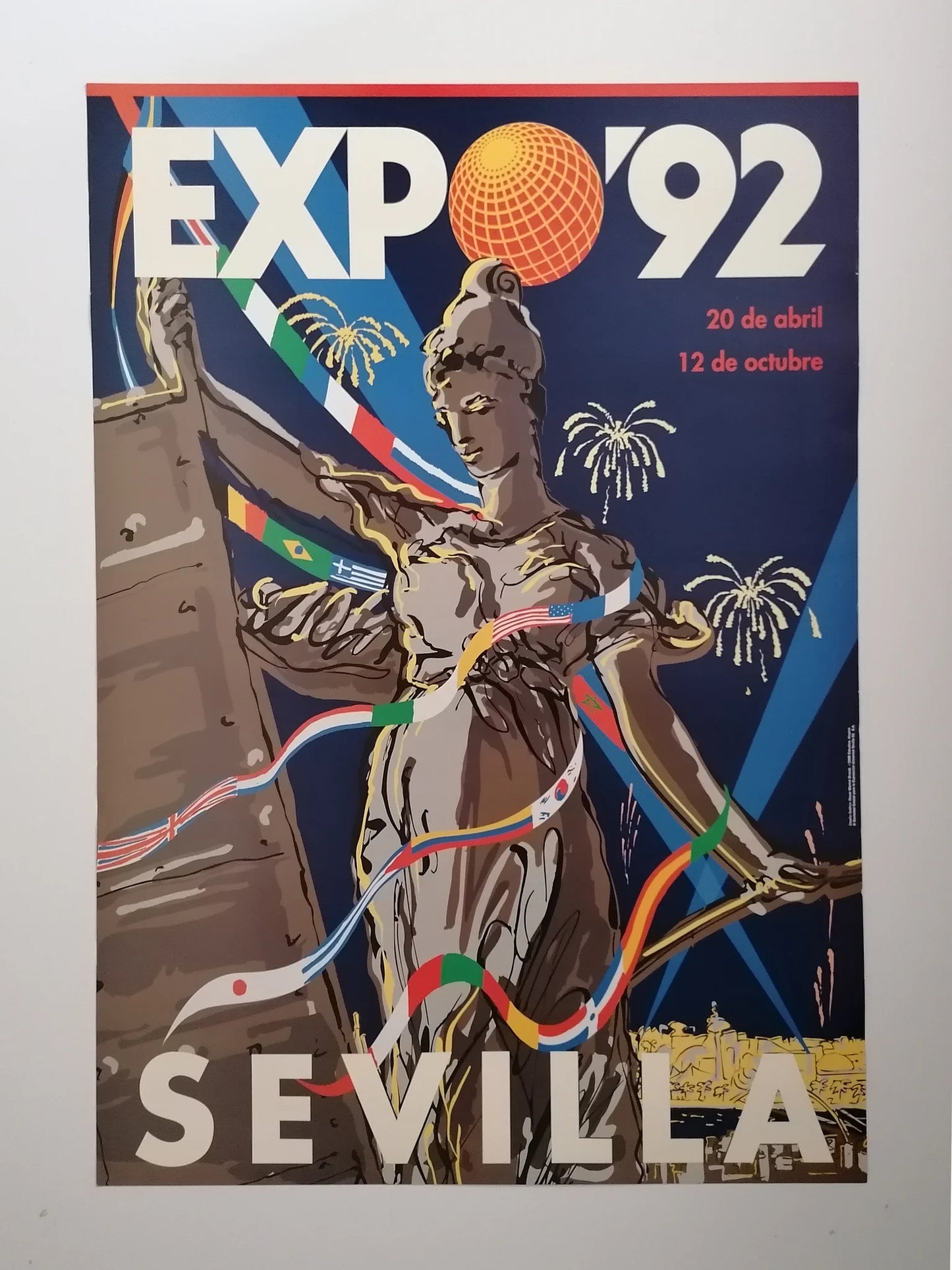 1992 Sevilla Expo Large Poster by Oscar Mariné