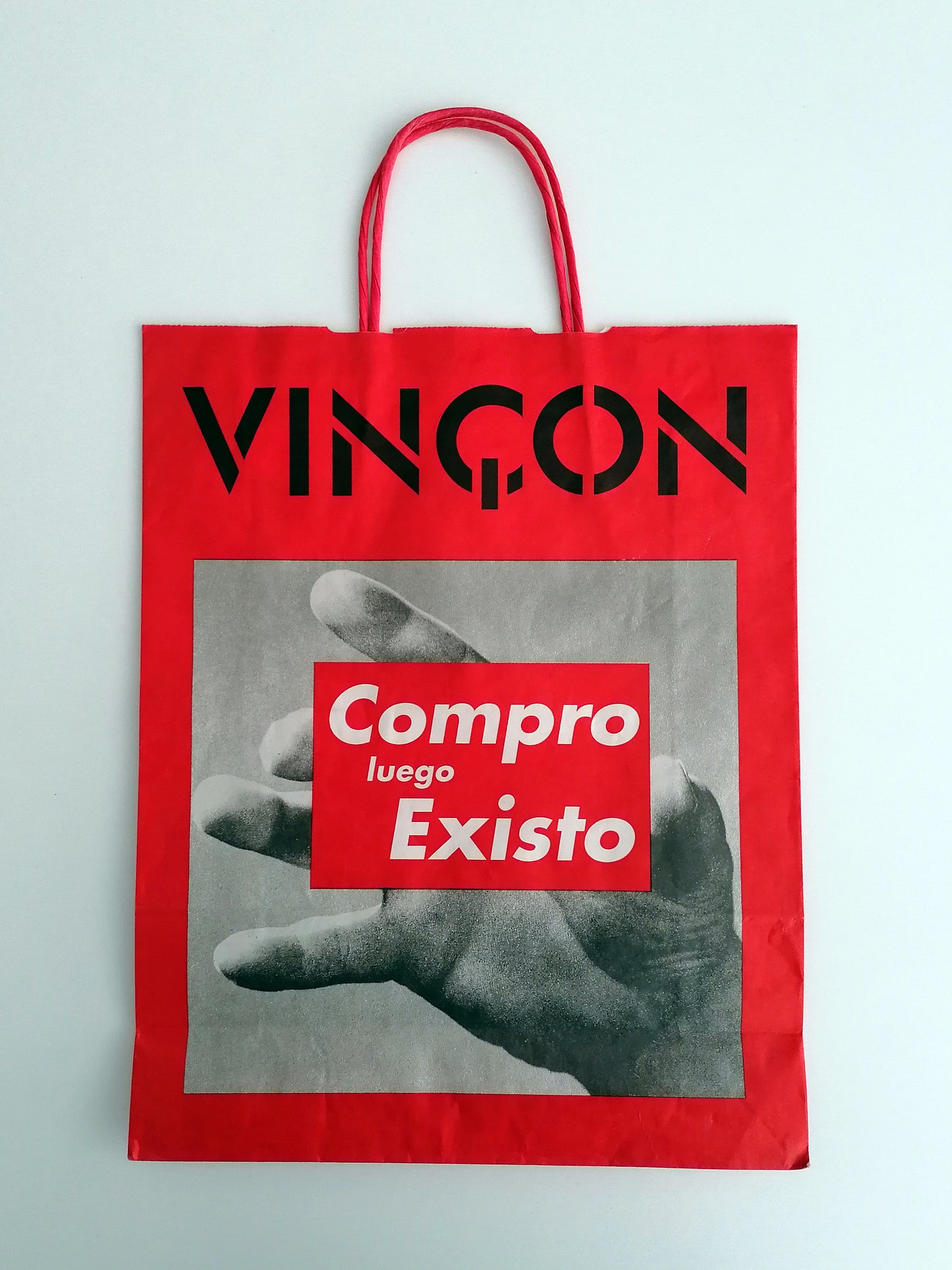 1995 Barbara Kruger " I Shop therefore I am " Paper Bag