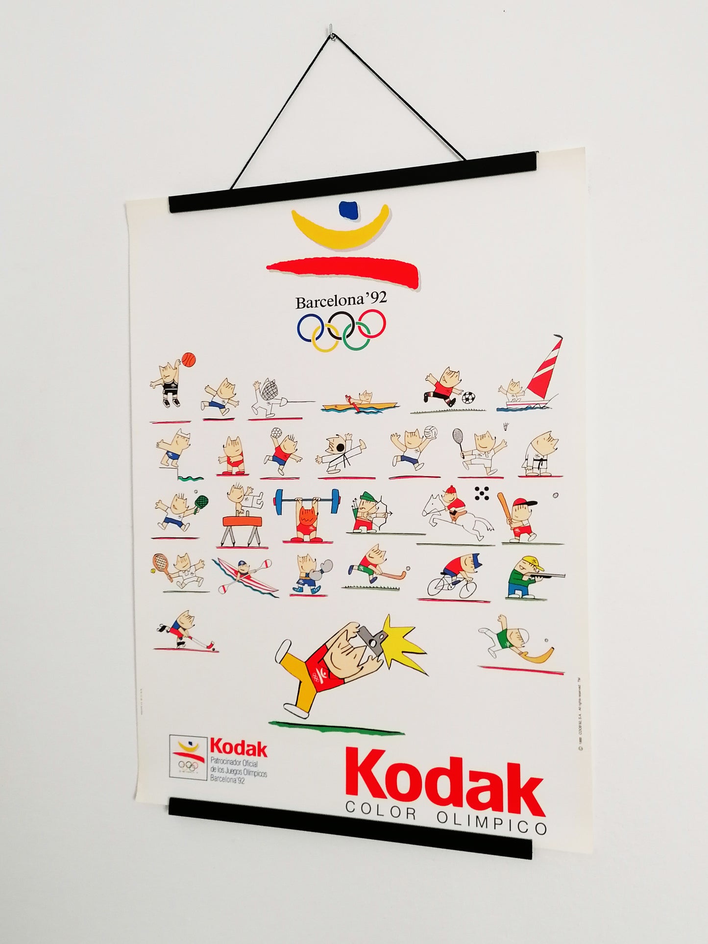 Barcelona 92 Poster Cobi the Mascot Kodak Advertising by Javier Mariscal